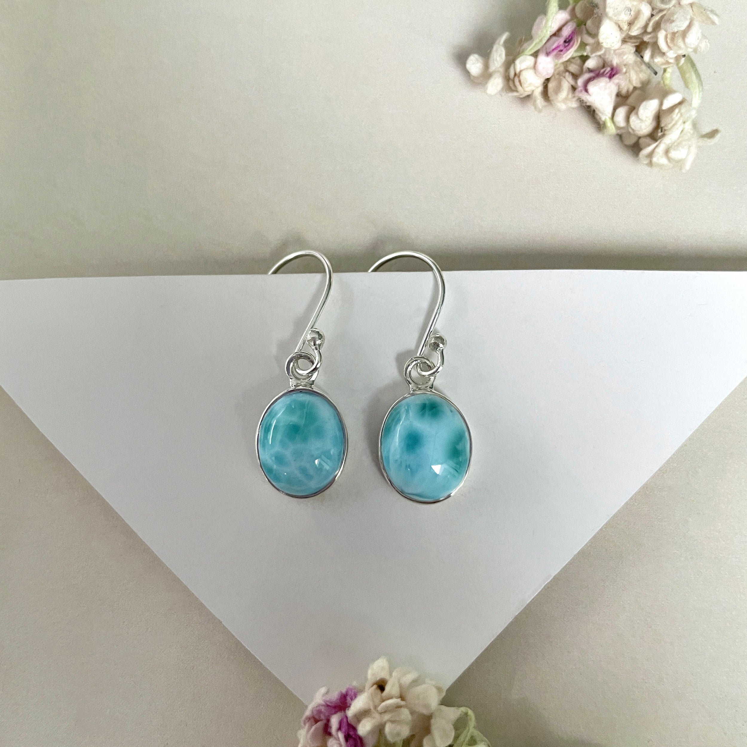 Larimar Earring-(LAR-E-1645.)