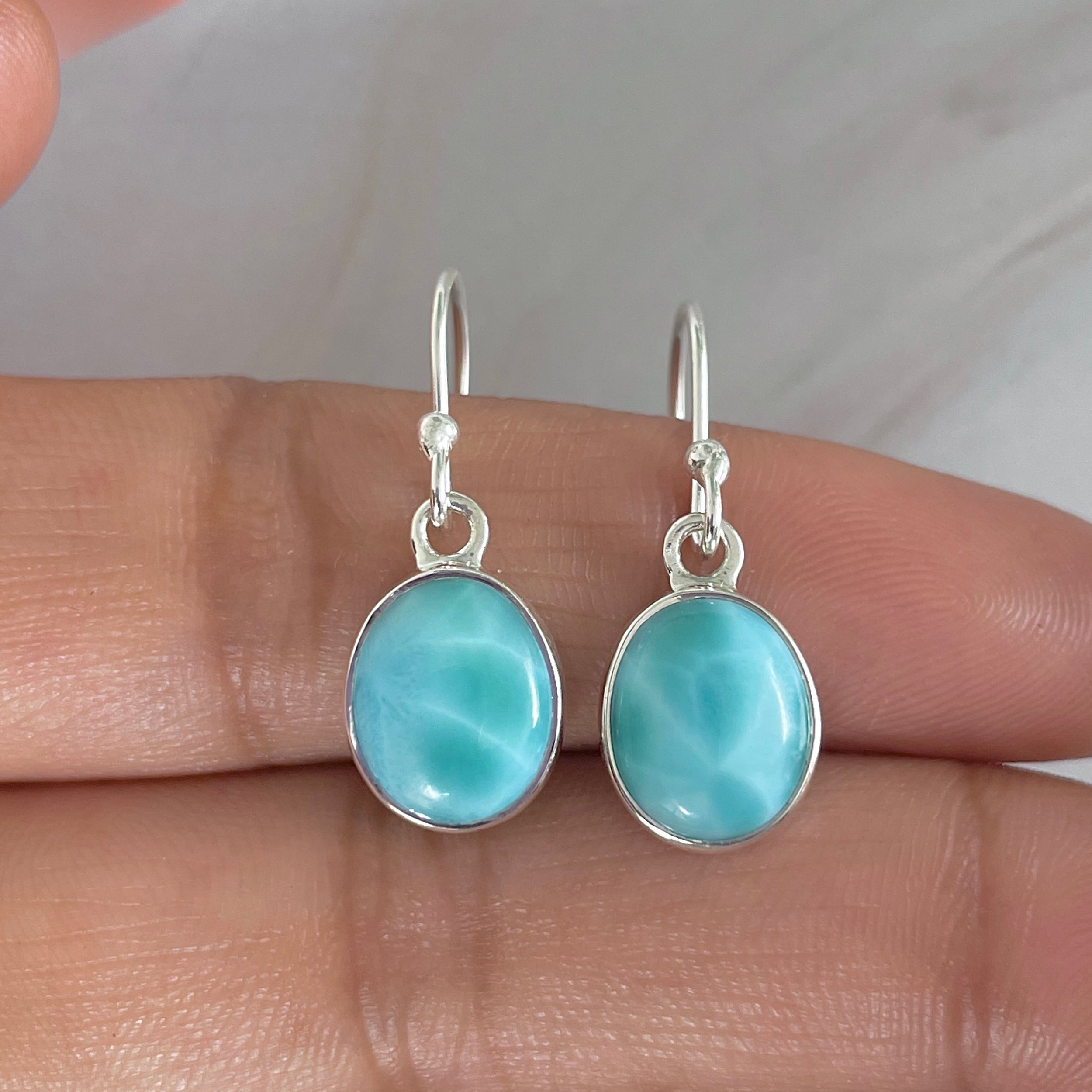 Larimar Earring-(LAR-E-1646.)
