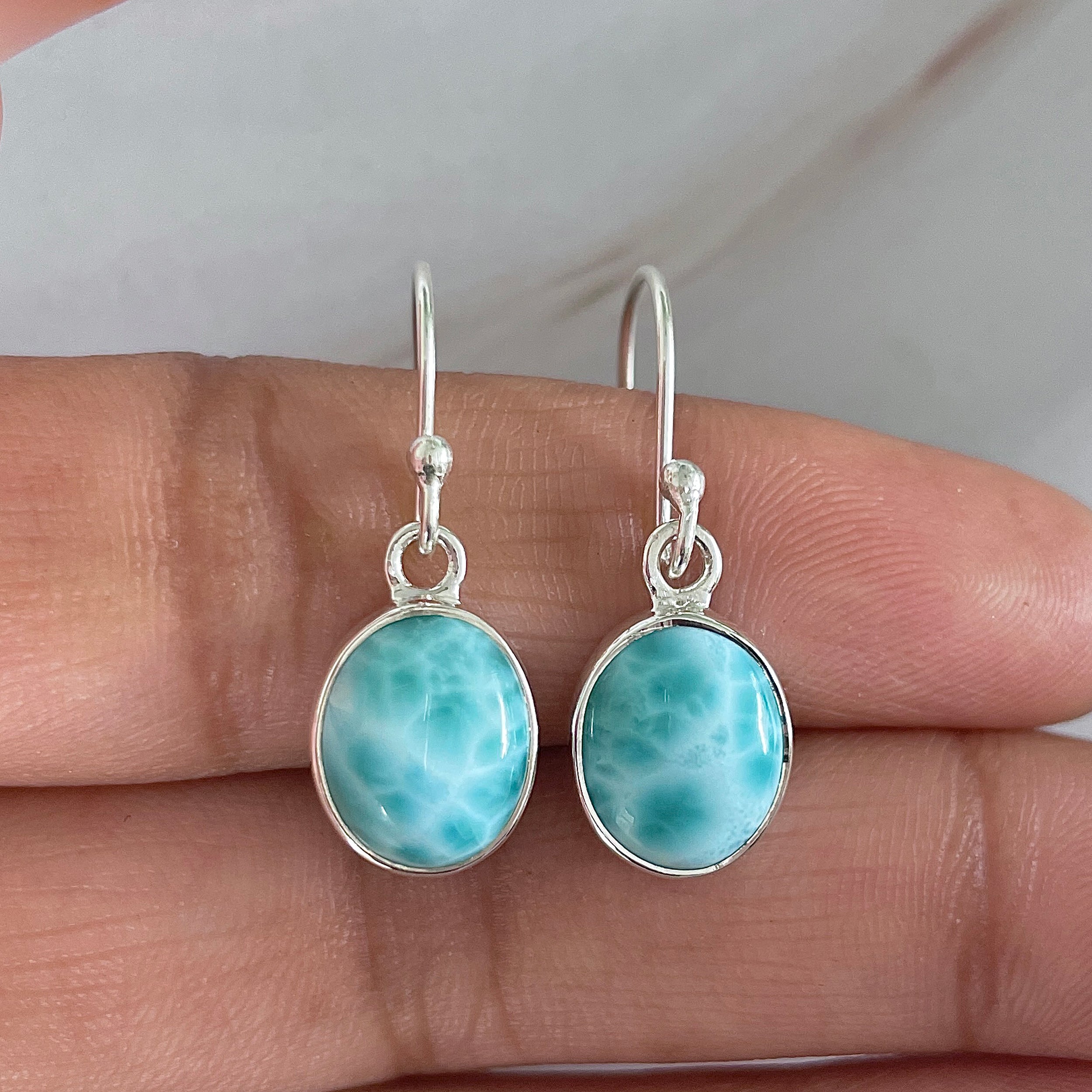 Larimar Earring-(LAR-E-1647.)