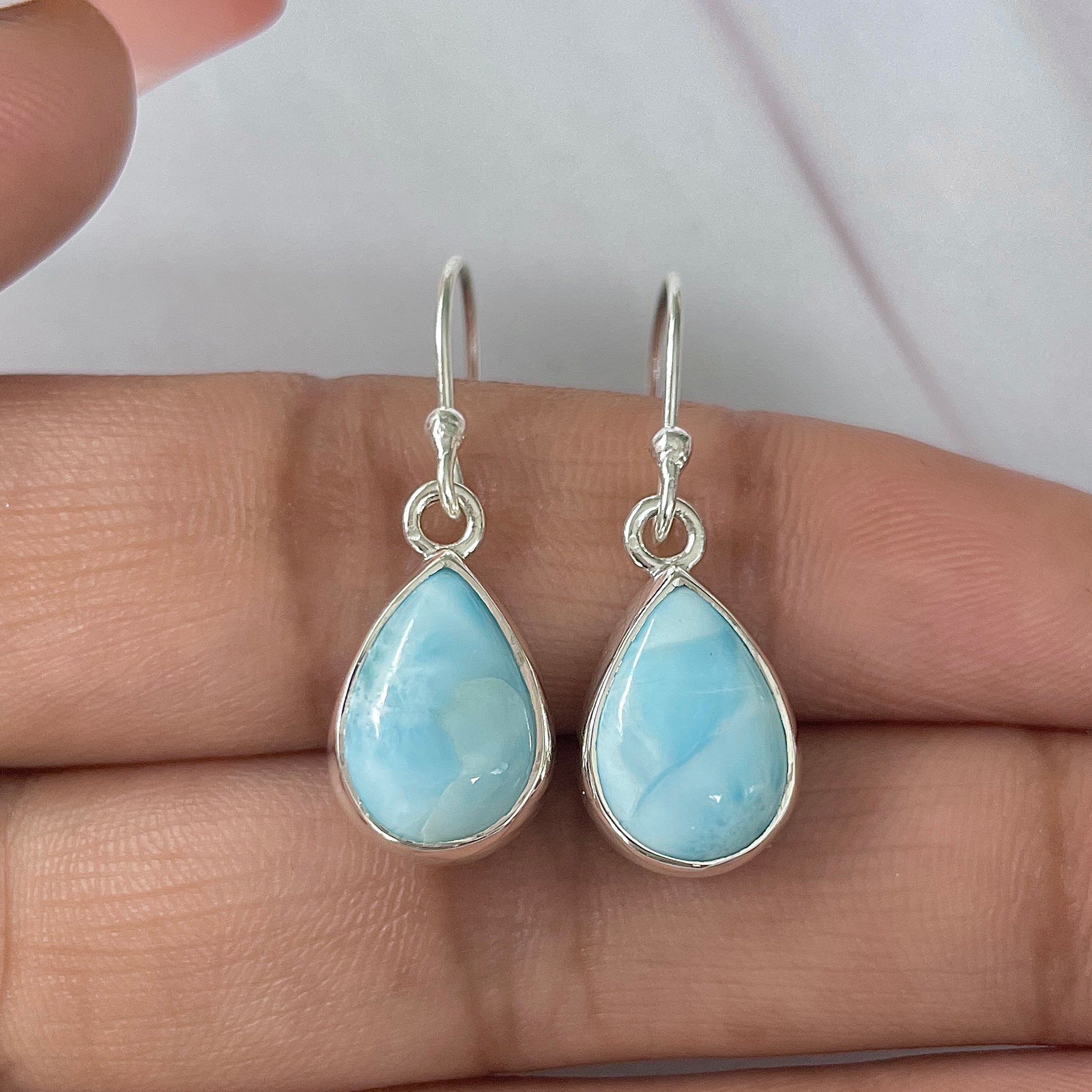 Larimar Earring-(LAR-E-1648.)