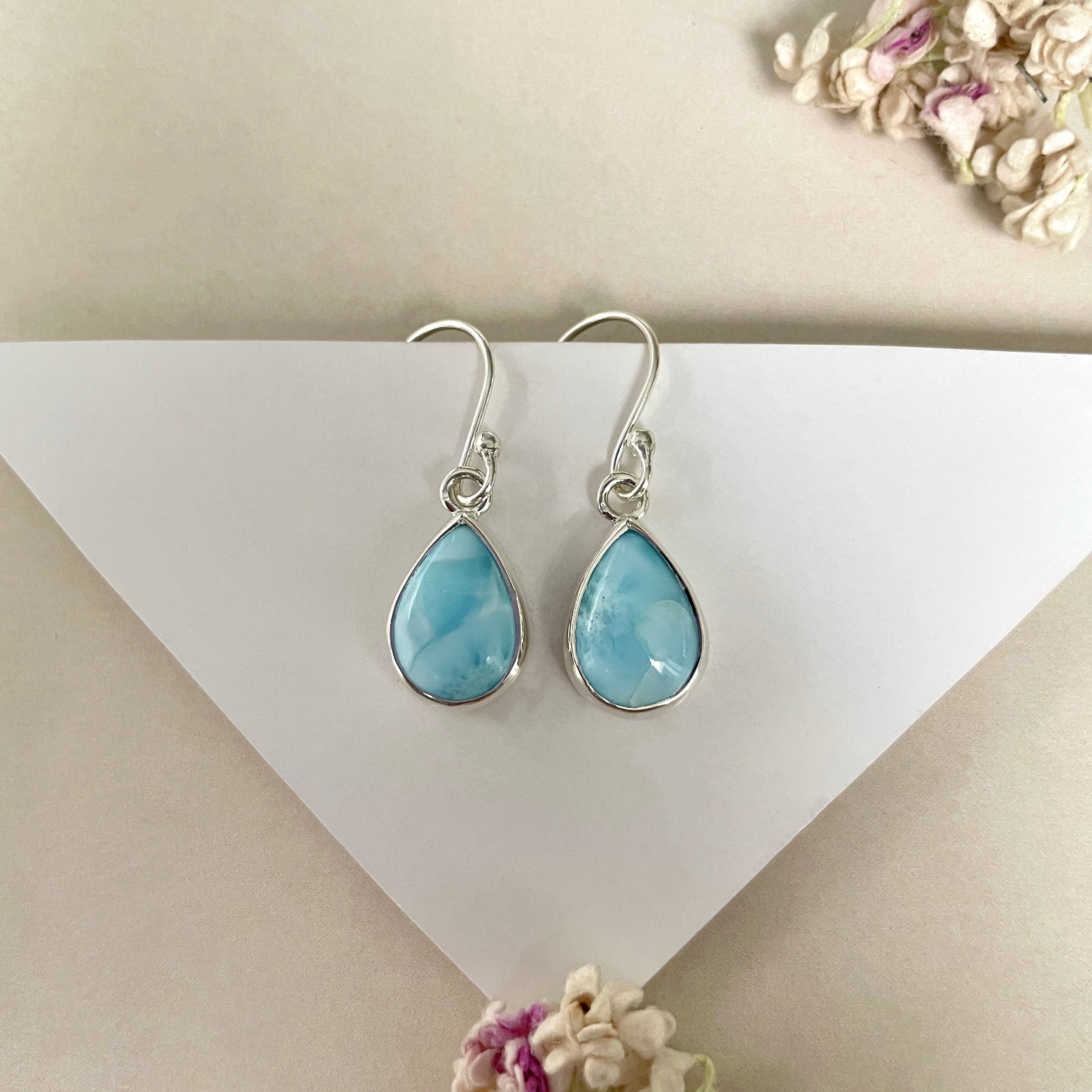 Larimar Earring-(LAR-E-1648.)