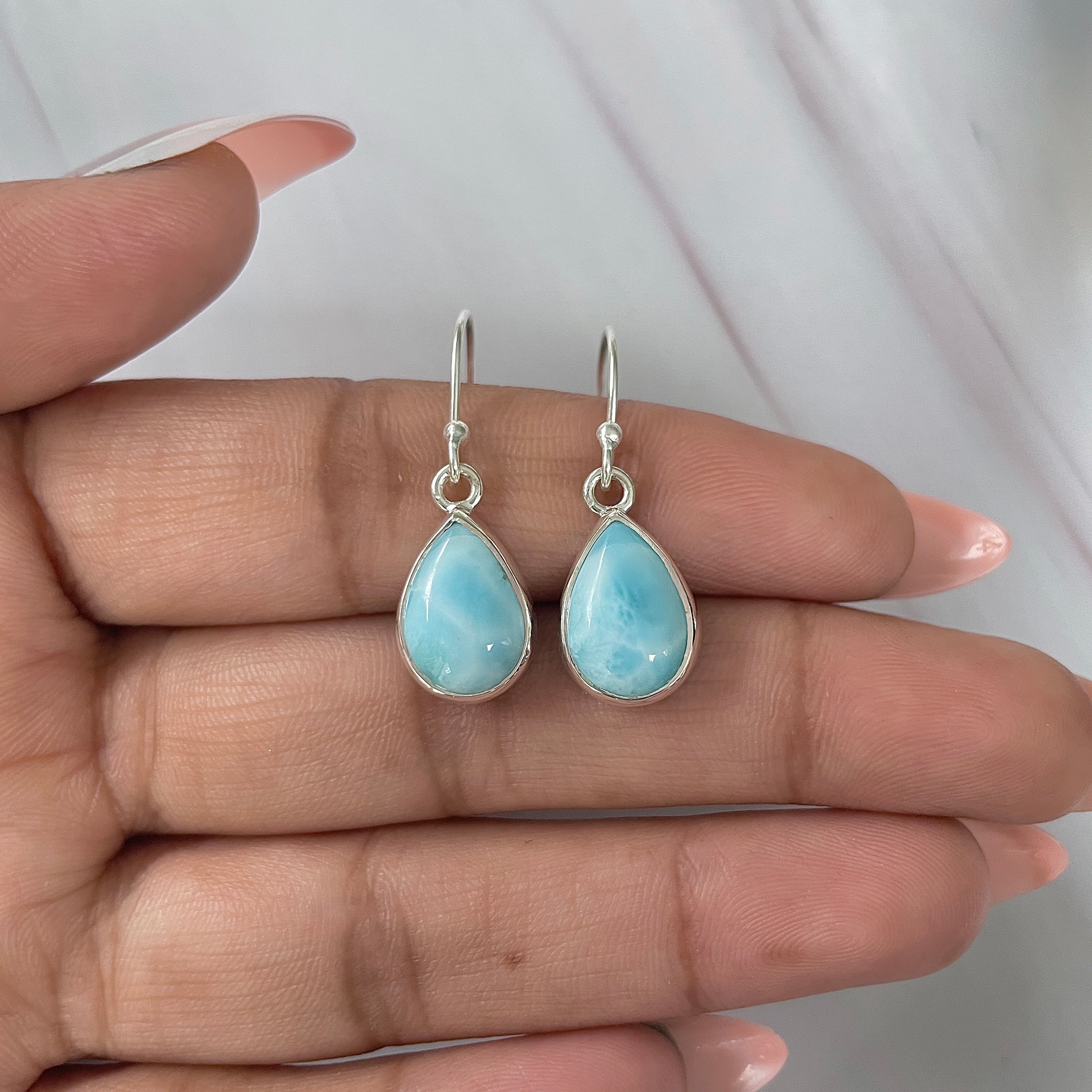 Larimar Earring-(LAR-E-1651.)