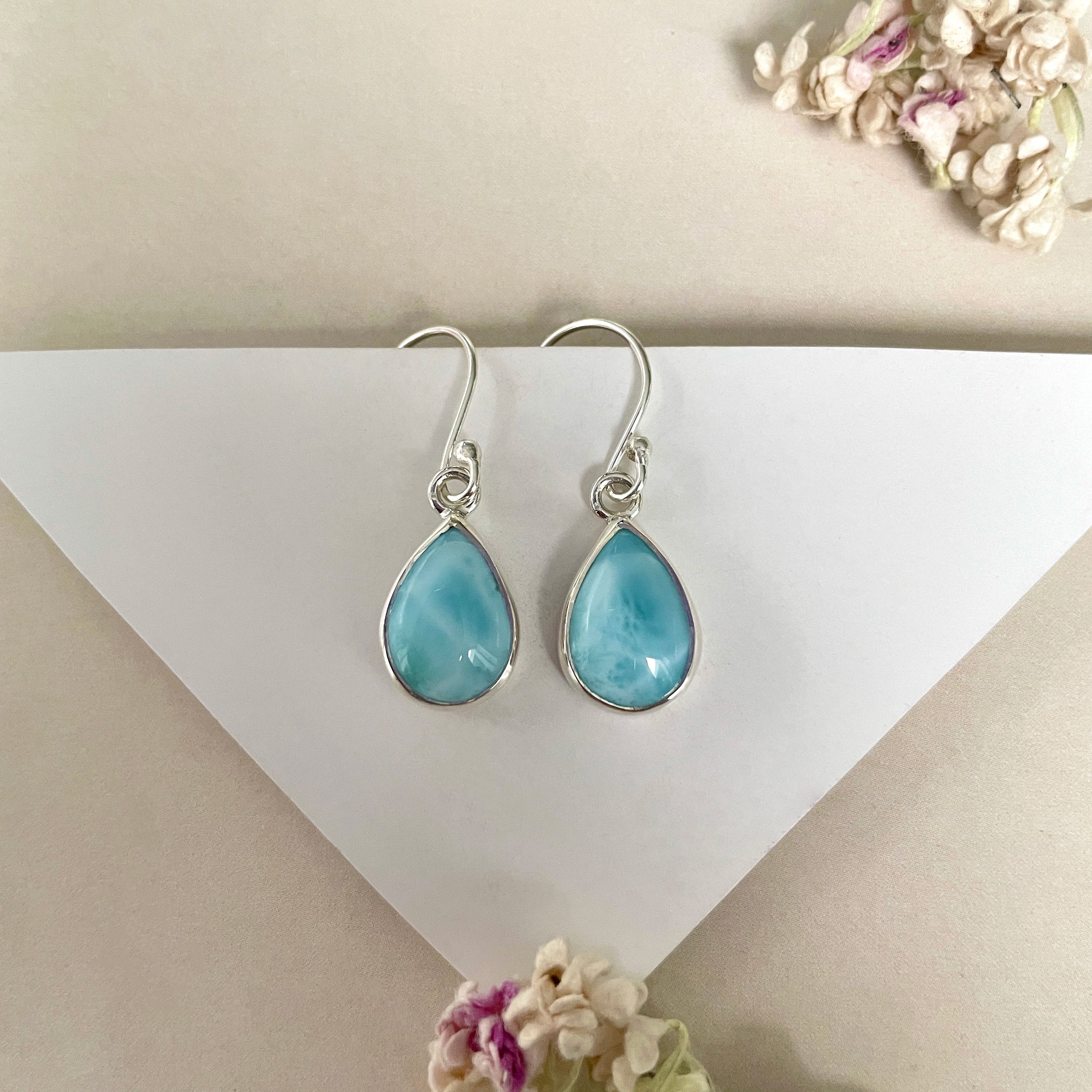 Larimar Earring-(LAR-E-1651.)