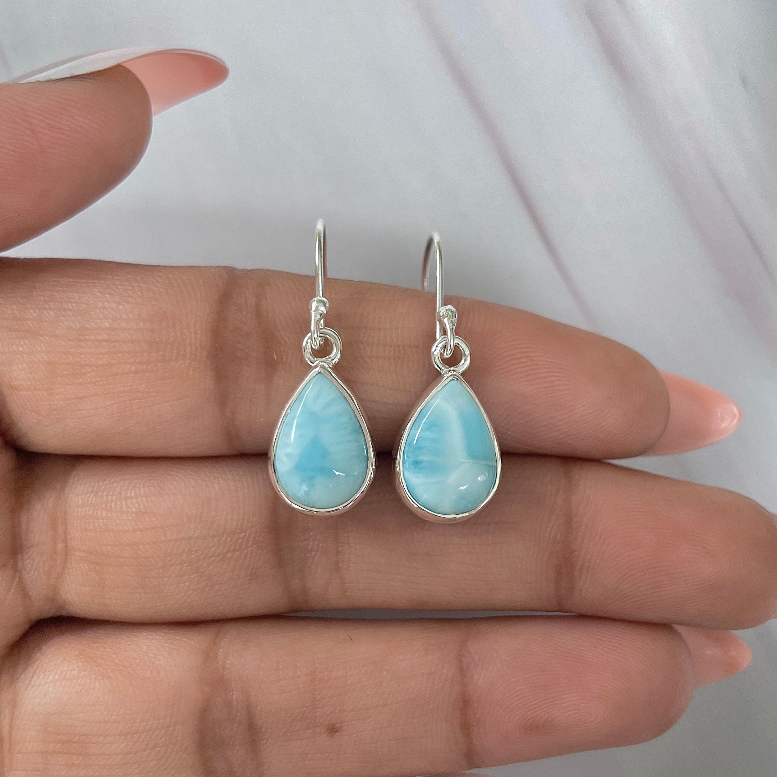 Larimar Earring-(LAR-E-1652.)