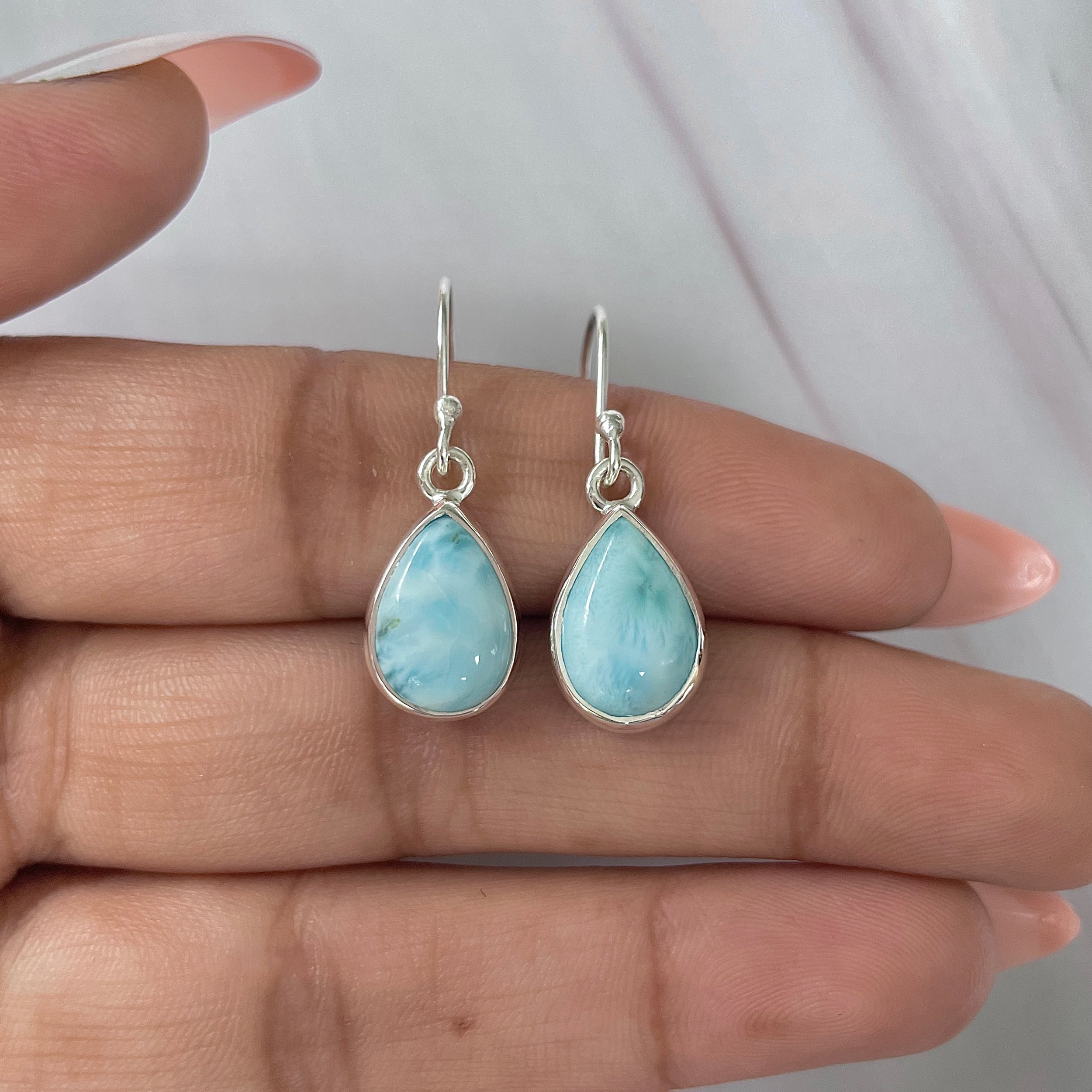 Larimar Earring-(LAR-E-1653.)