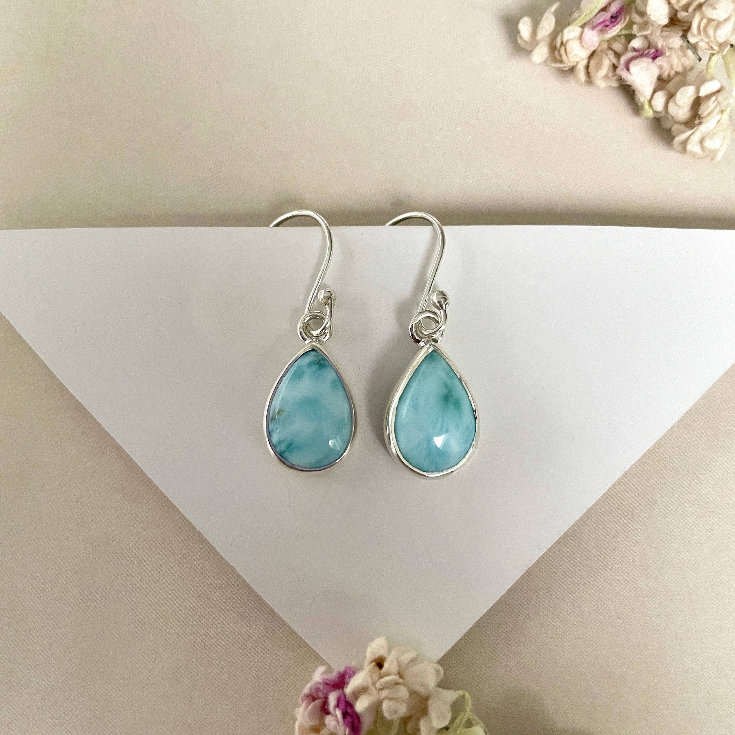 Larimar Earring-(LAR-E-1653.)