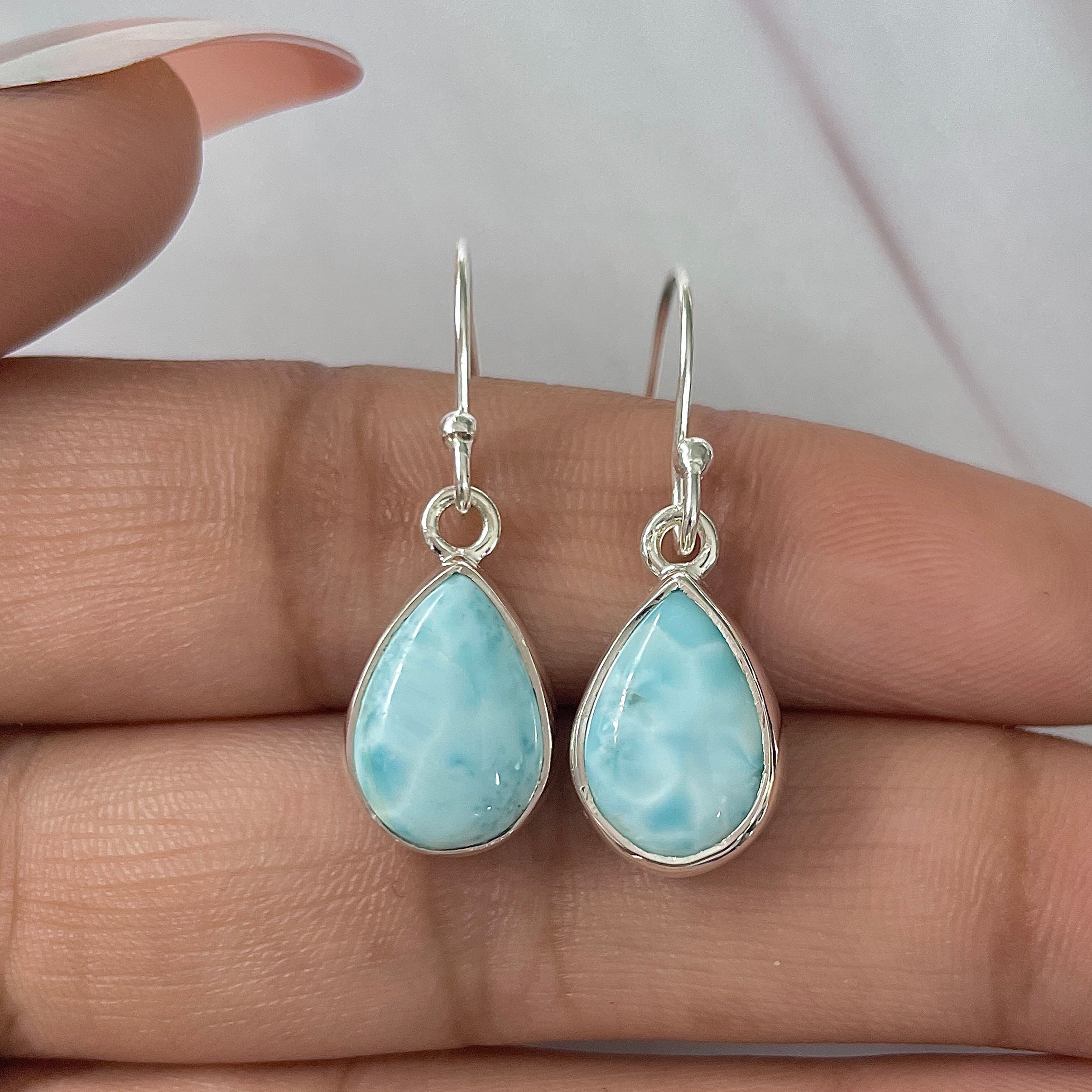 Larimar Earring-(LAR-E-1654.)
