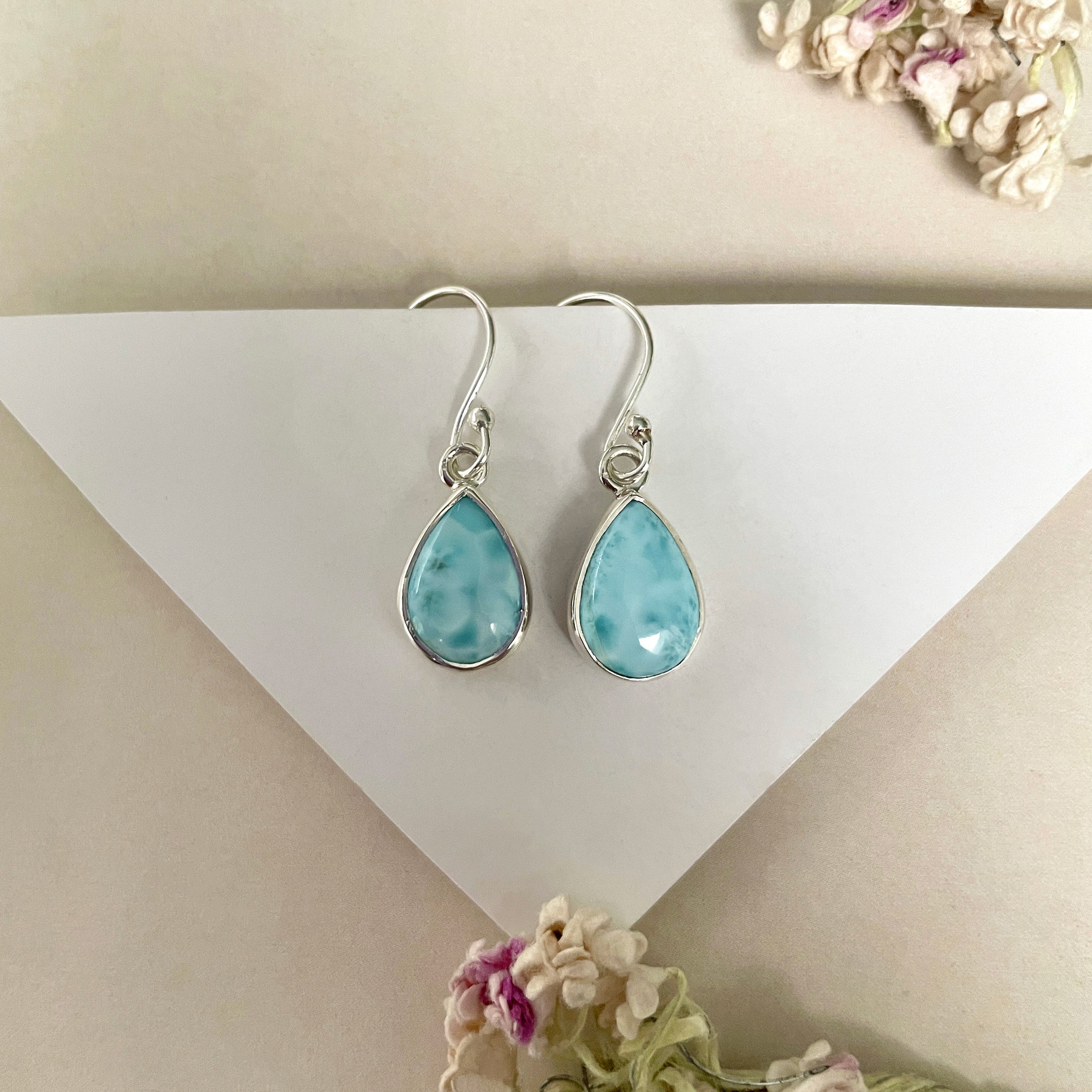 Larimar Earring-(LAR-E-1654.)
