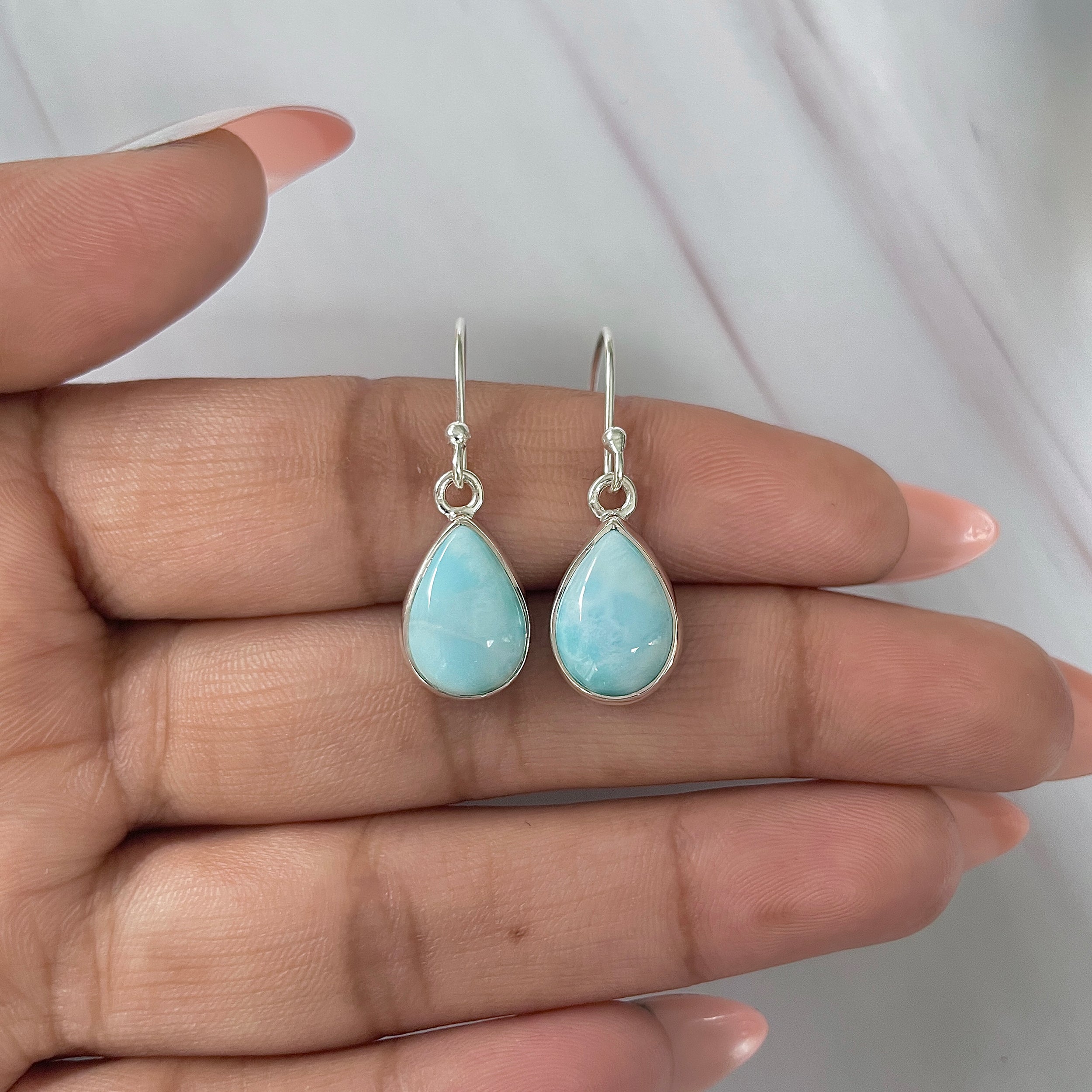 Larimar Earring-(LAR-E-1655.)