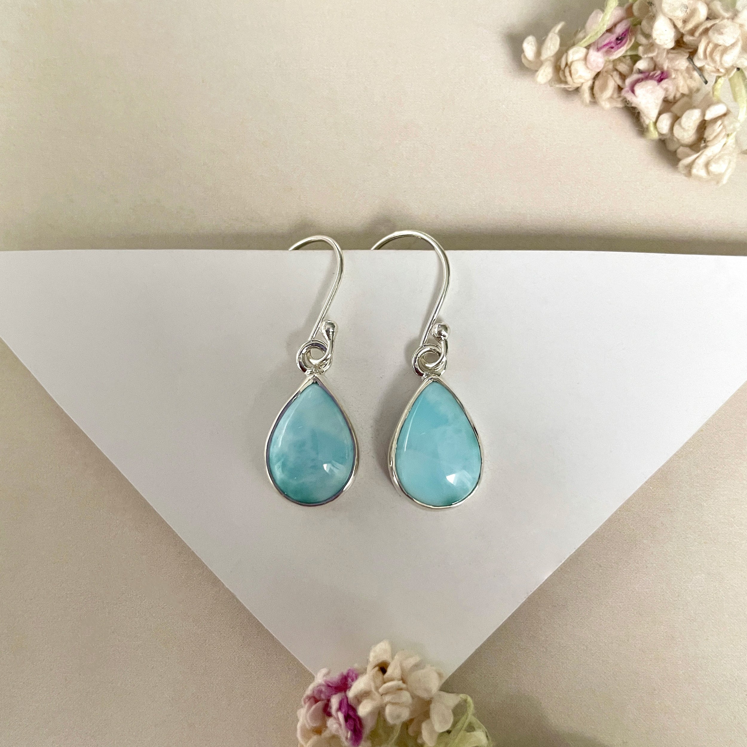 Larimar Earring-(LAR-E-1655.)