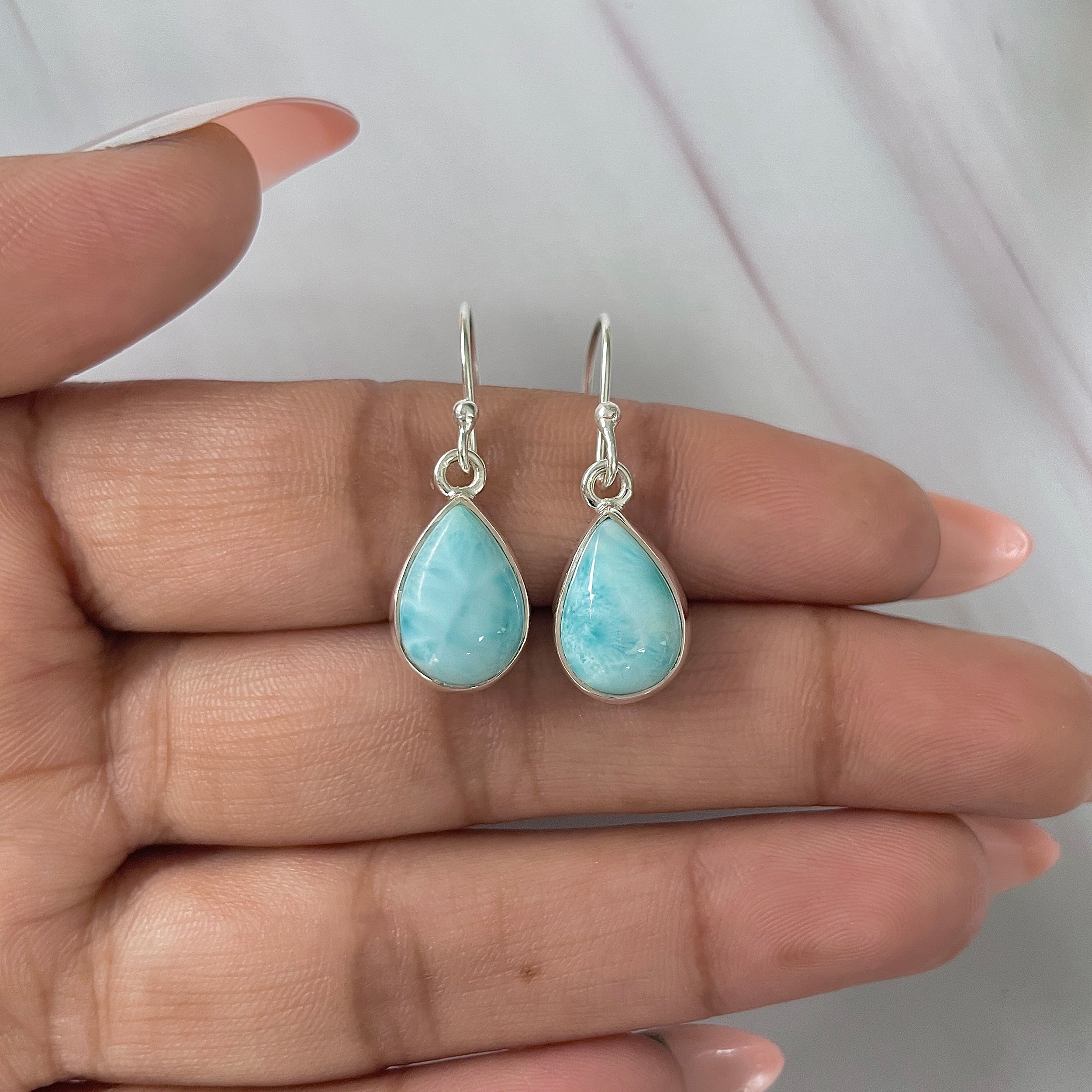 Larimar Earring-(LAR-E-1656.)
