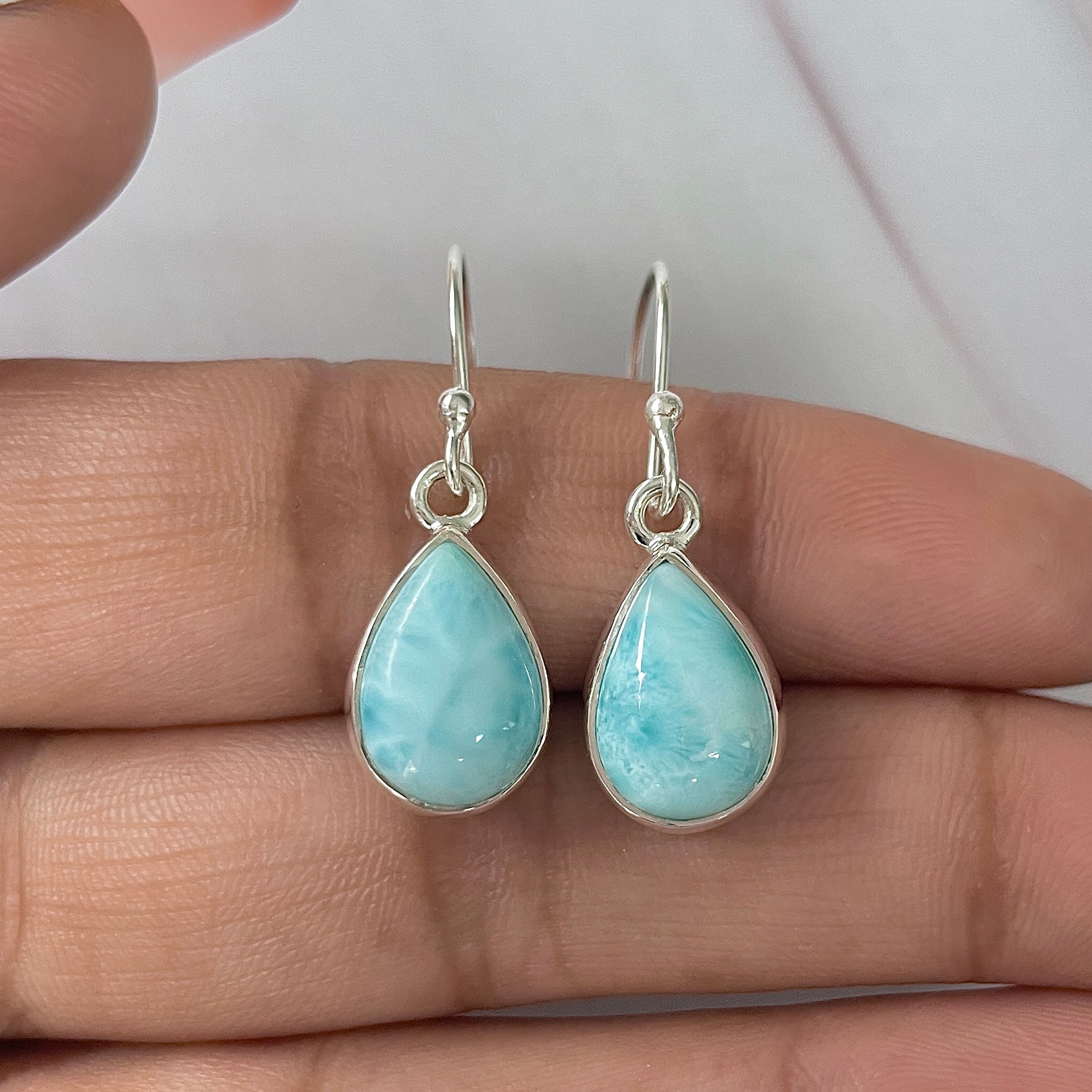 Larimar Earring-(LAR-E-1656.)