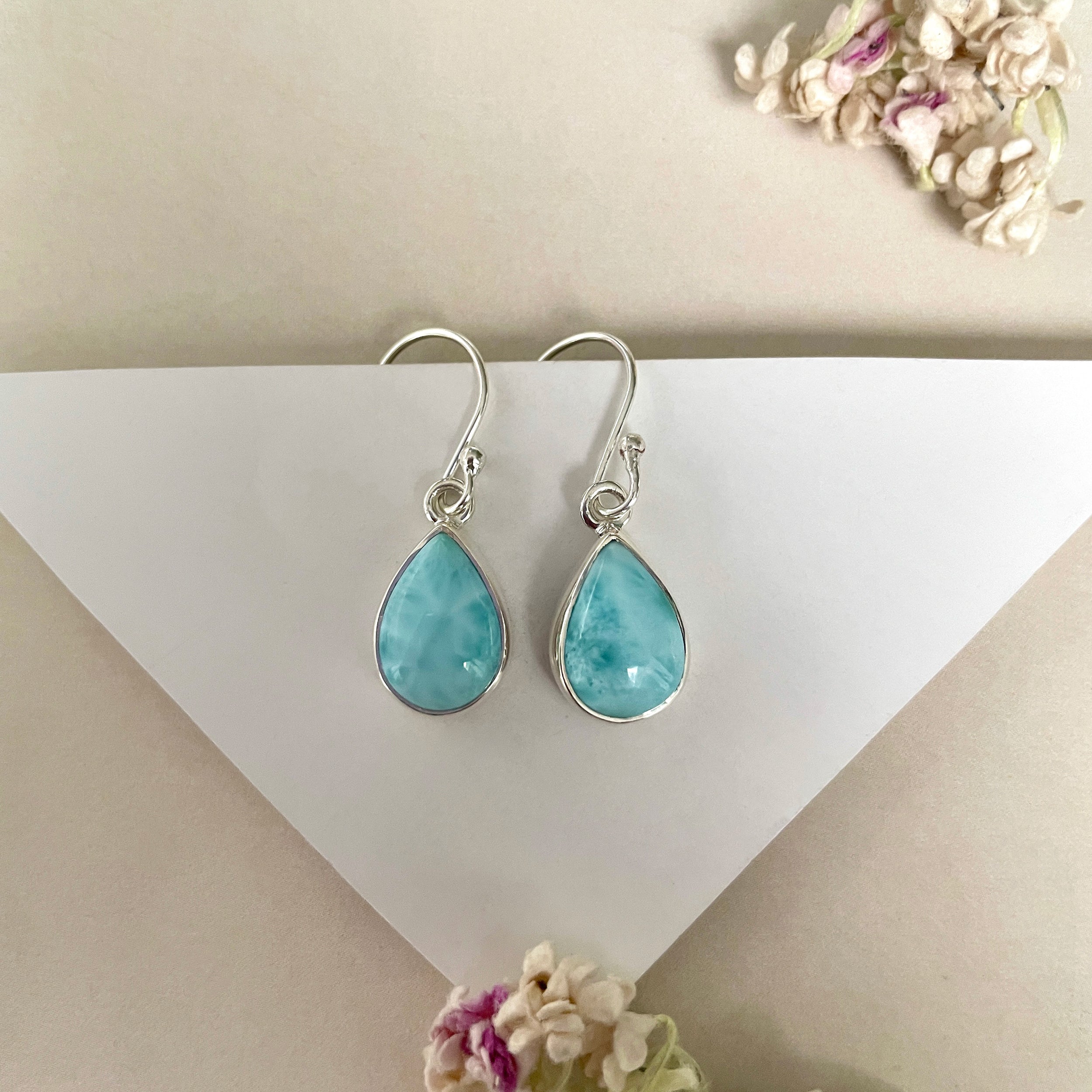 Larimar Earring-(LAR-E-1656.)