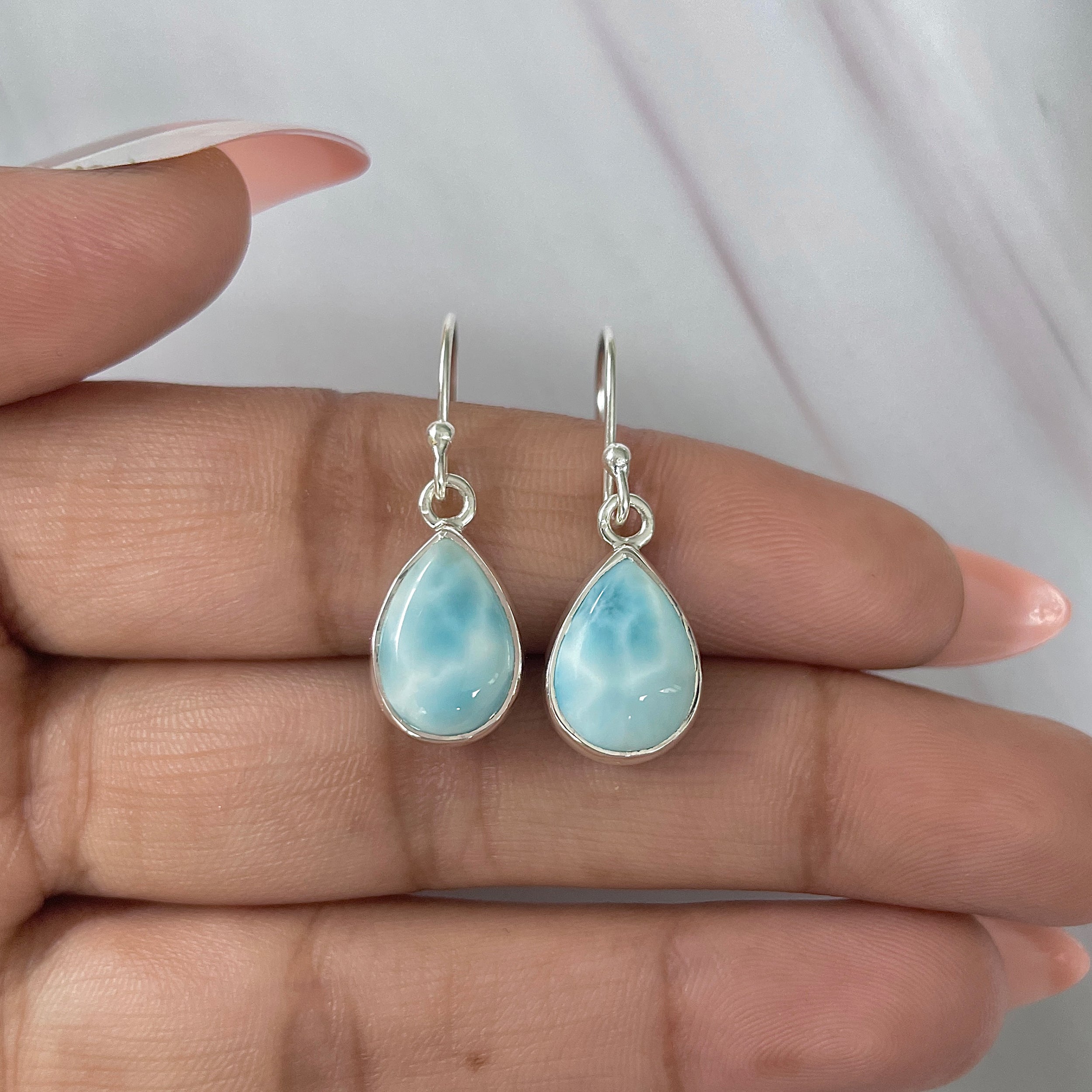 Larimar Earring-(LAR-E-1657.)