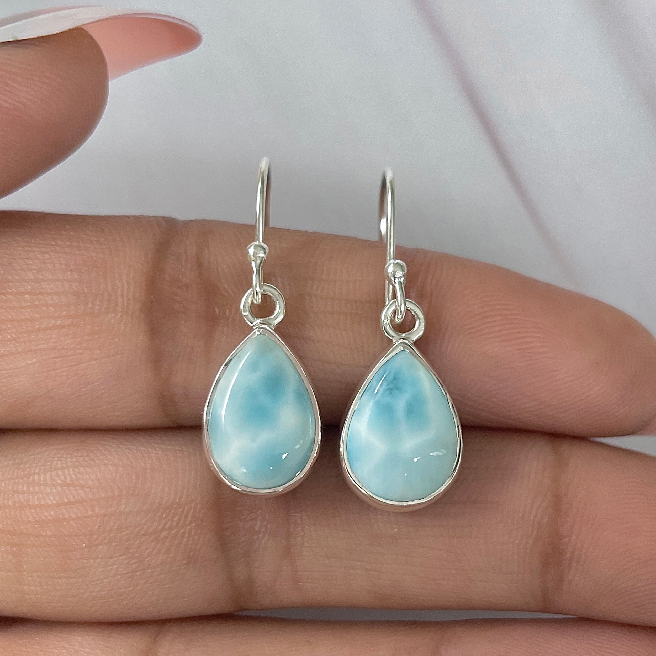 Larimar Earring-(LAR-E-1657.)