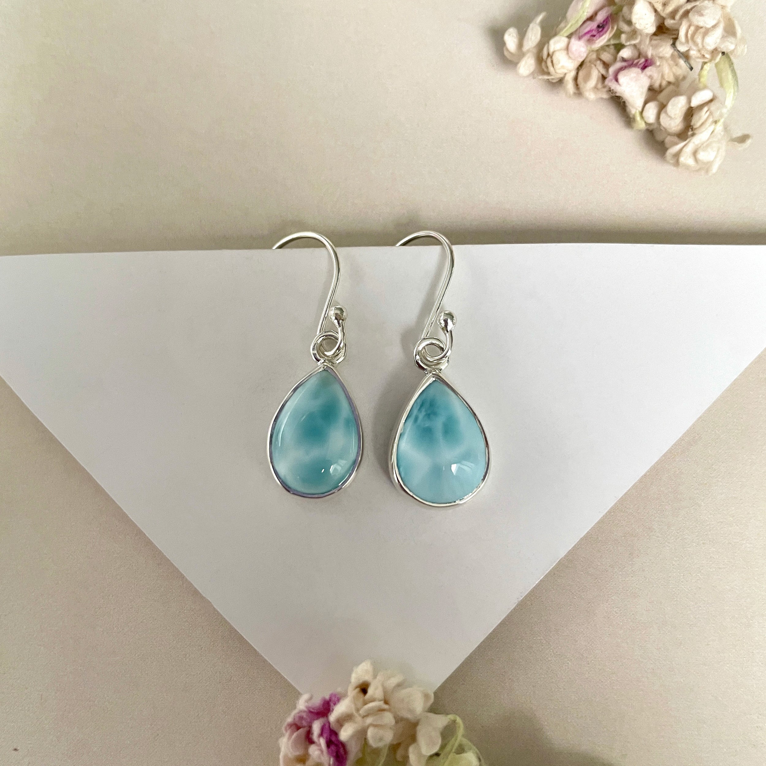 Larimar Earring-(LAR-E-1657.)
