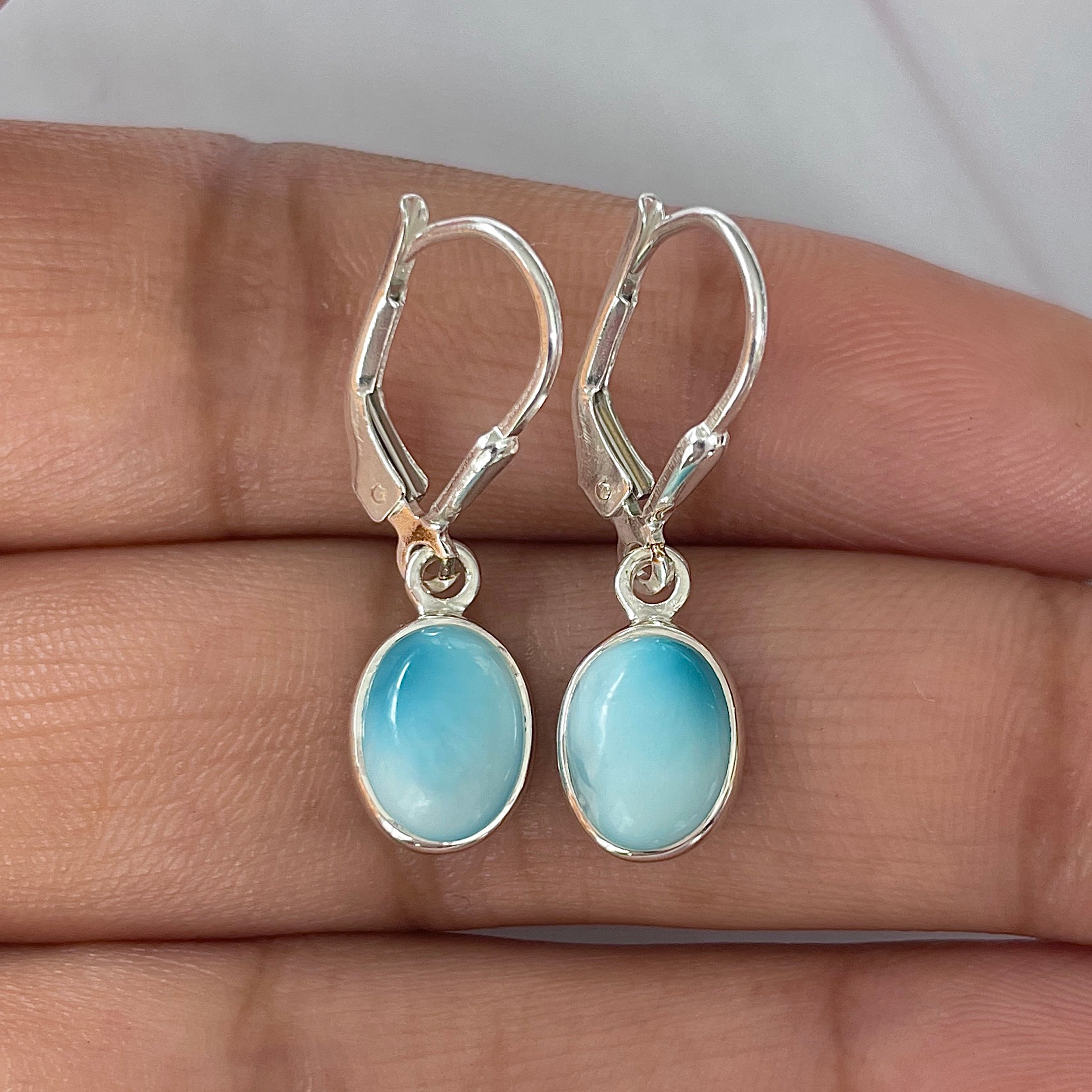 Larimar Earring-(LAR-E-1658.)