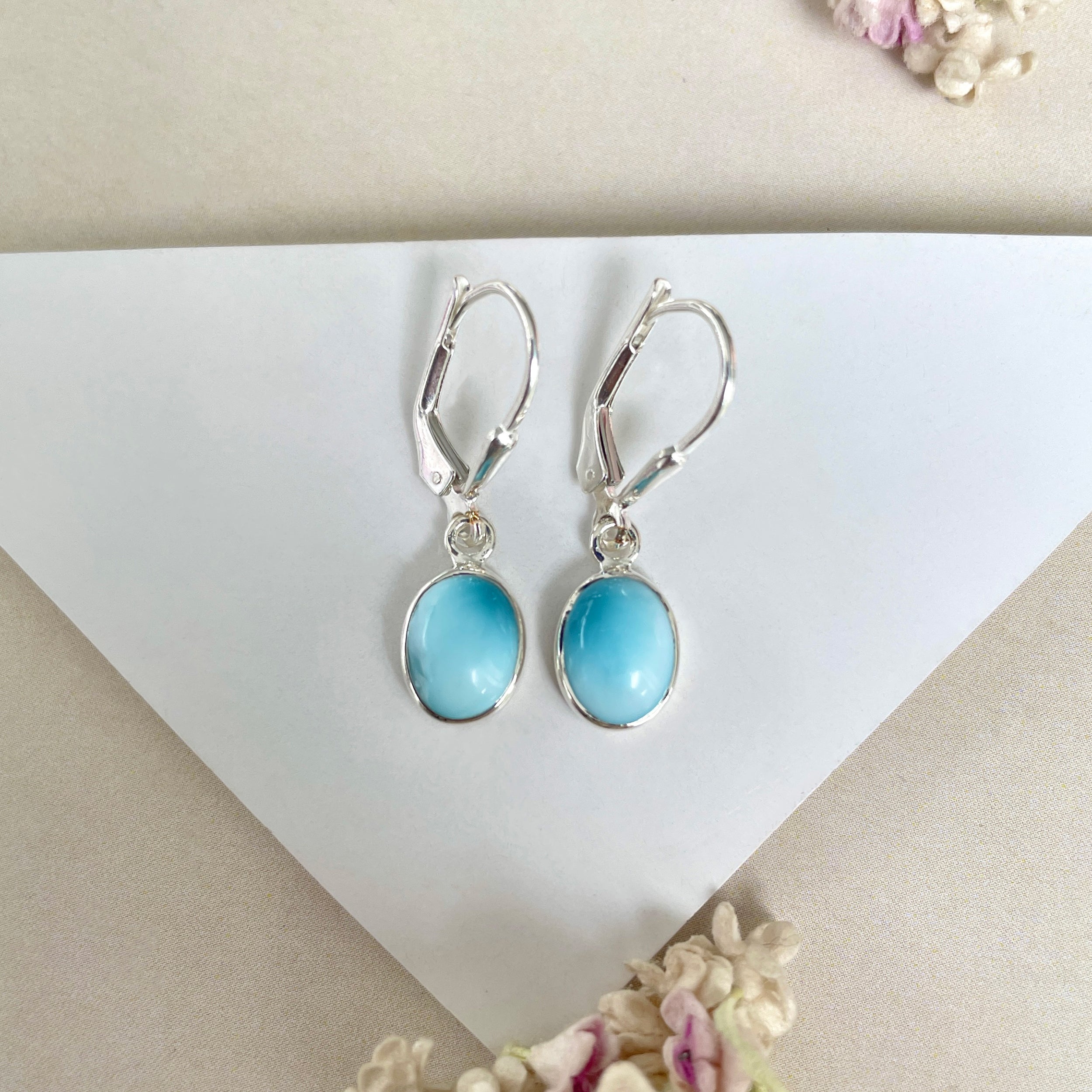 Larimar Earring-(LAR-E-1658.)