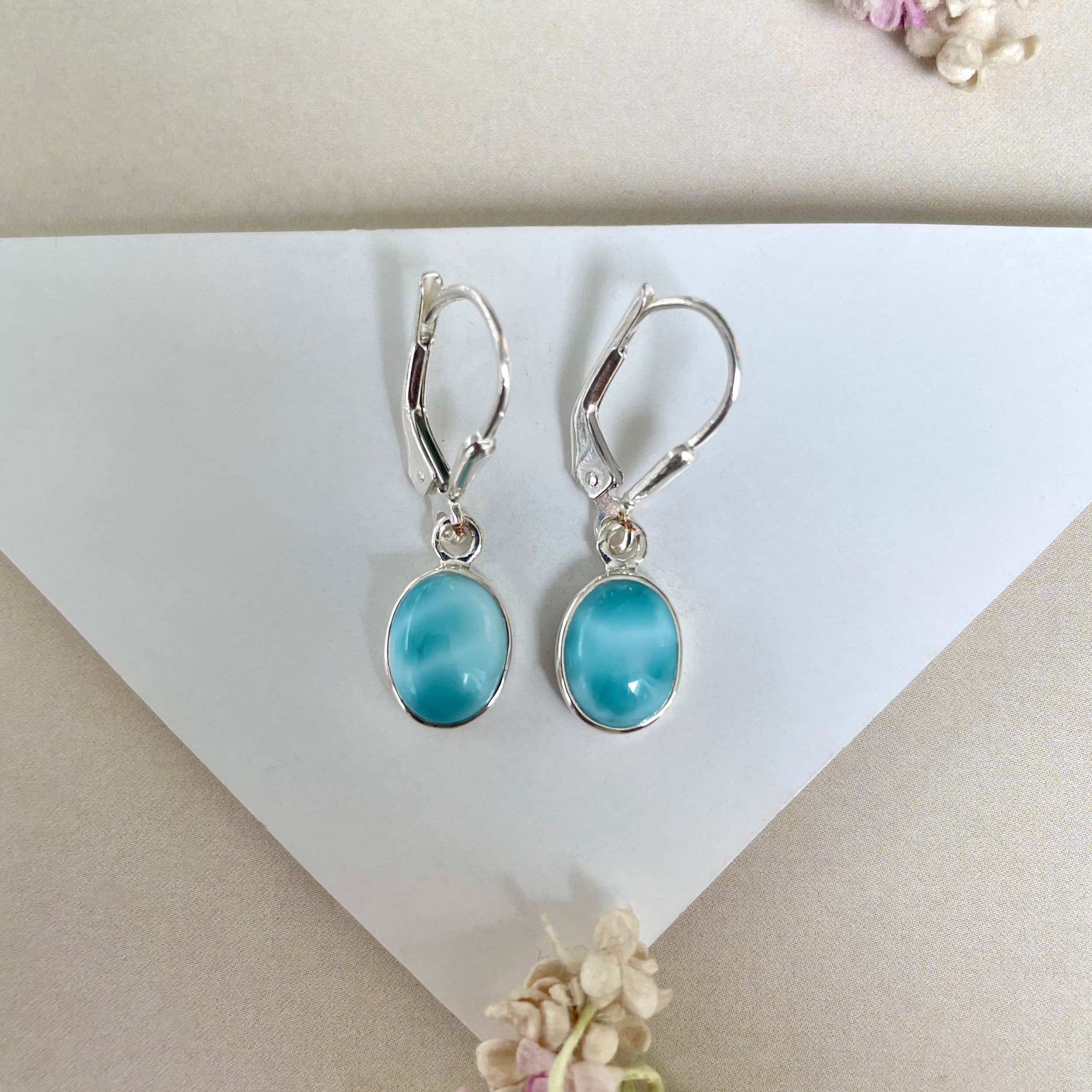 Larimar Earring-(LAR-E-1665.)