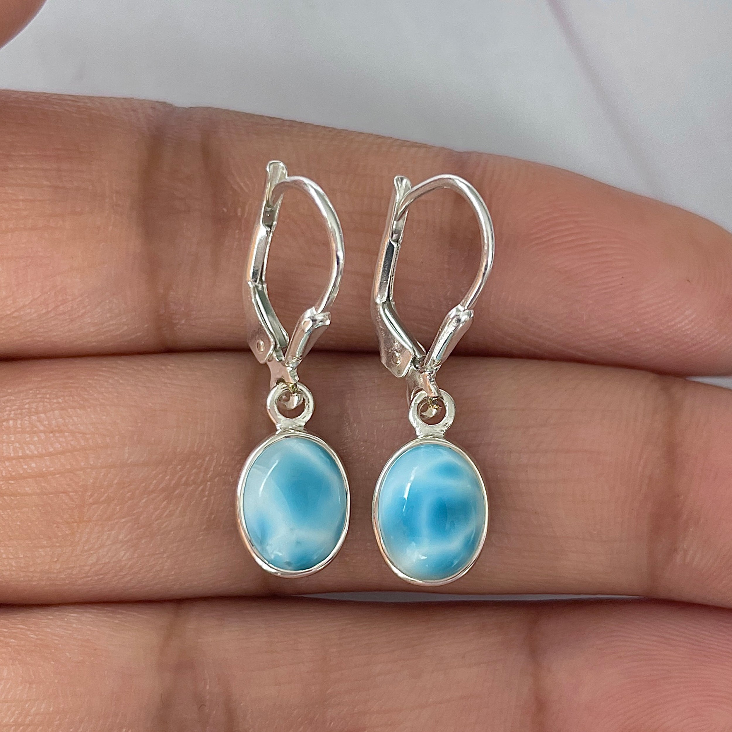Larimar Earring-(LAR-E-1666.)