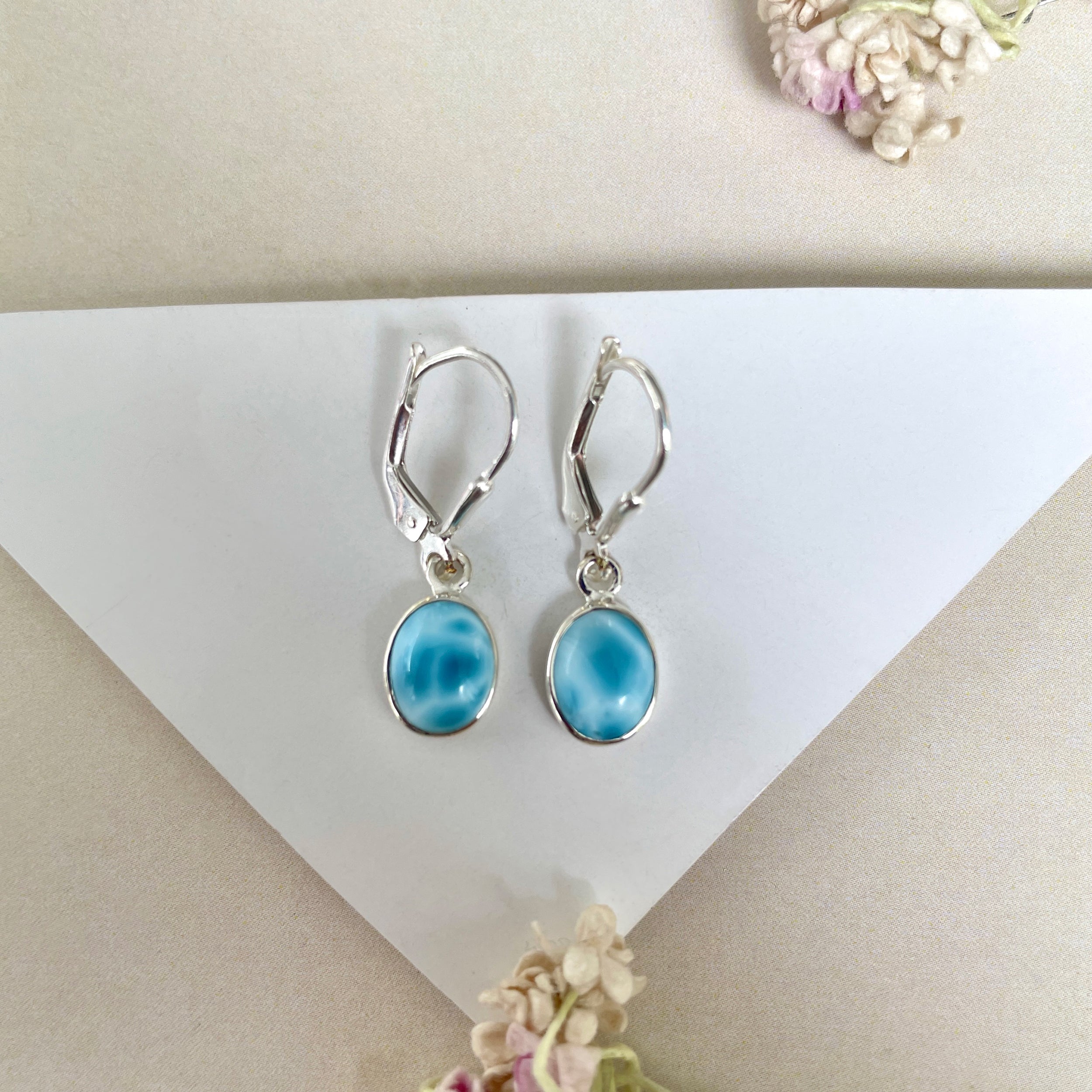 Larimar Earring-(LAR-E-1666.)