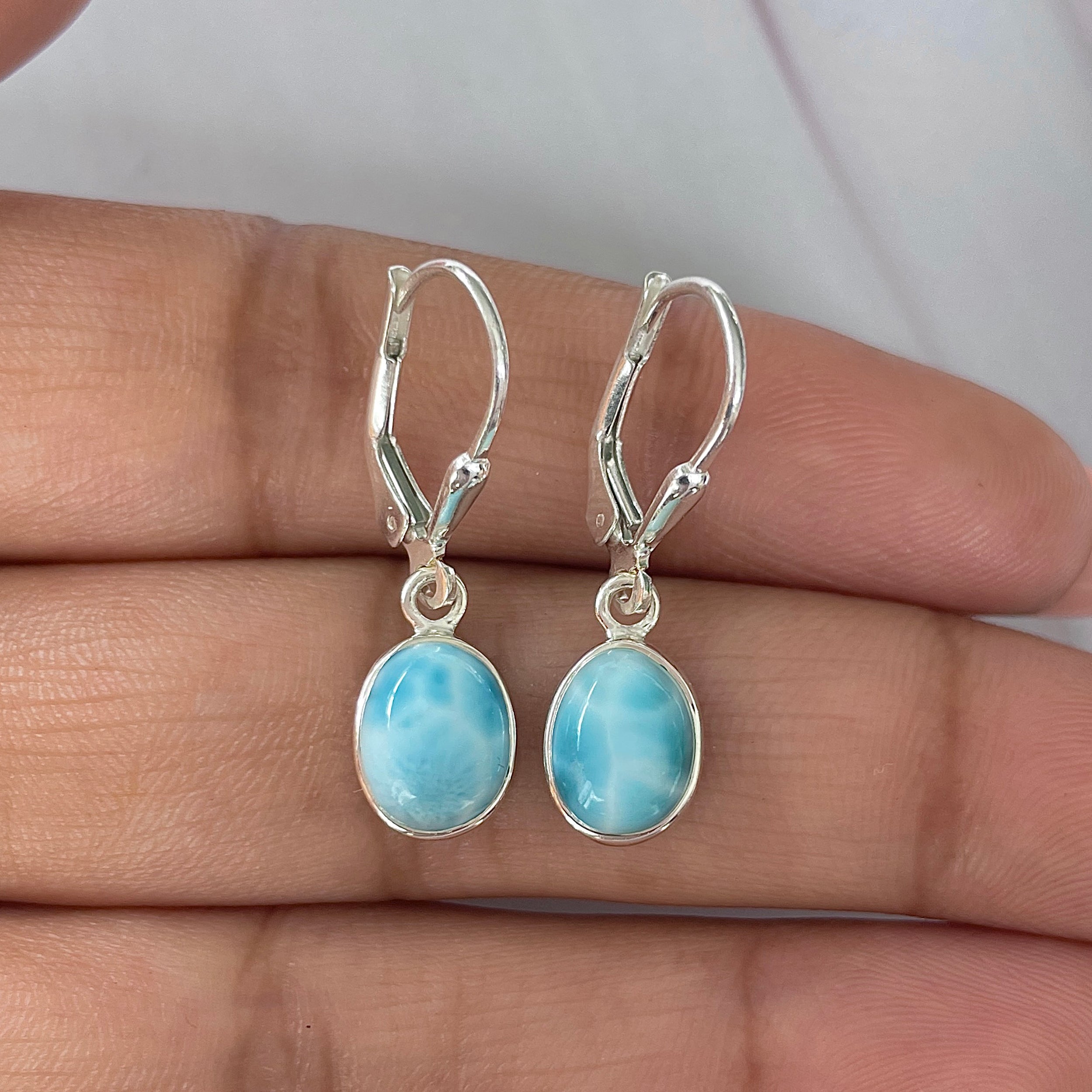Larimar Earring-(LAR-E-1667.)
