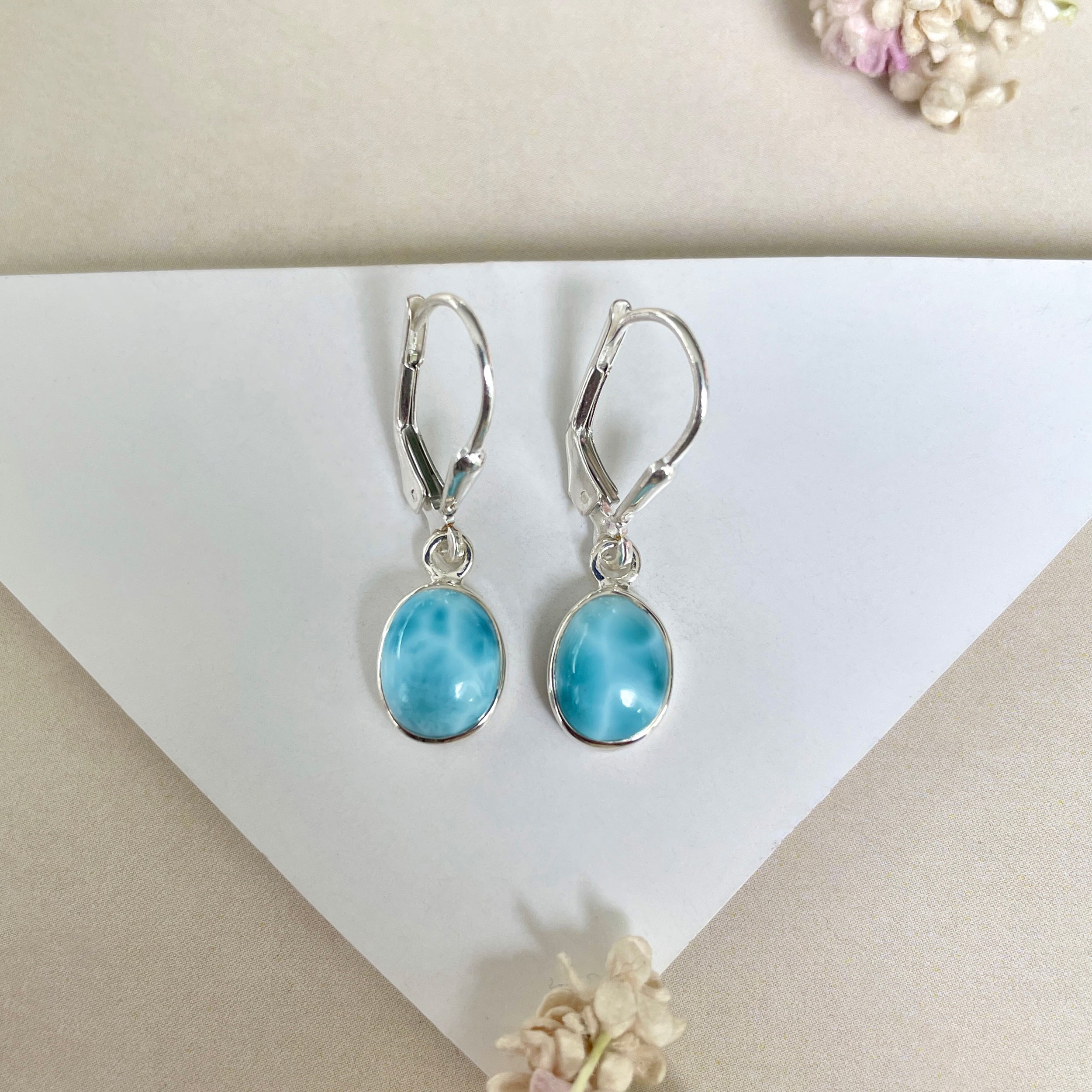Larimar Earring-(LAR-E-1667.)