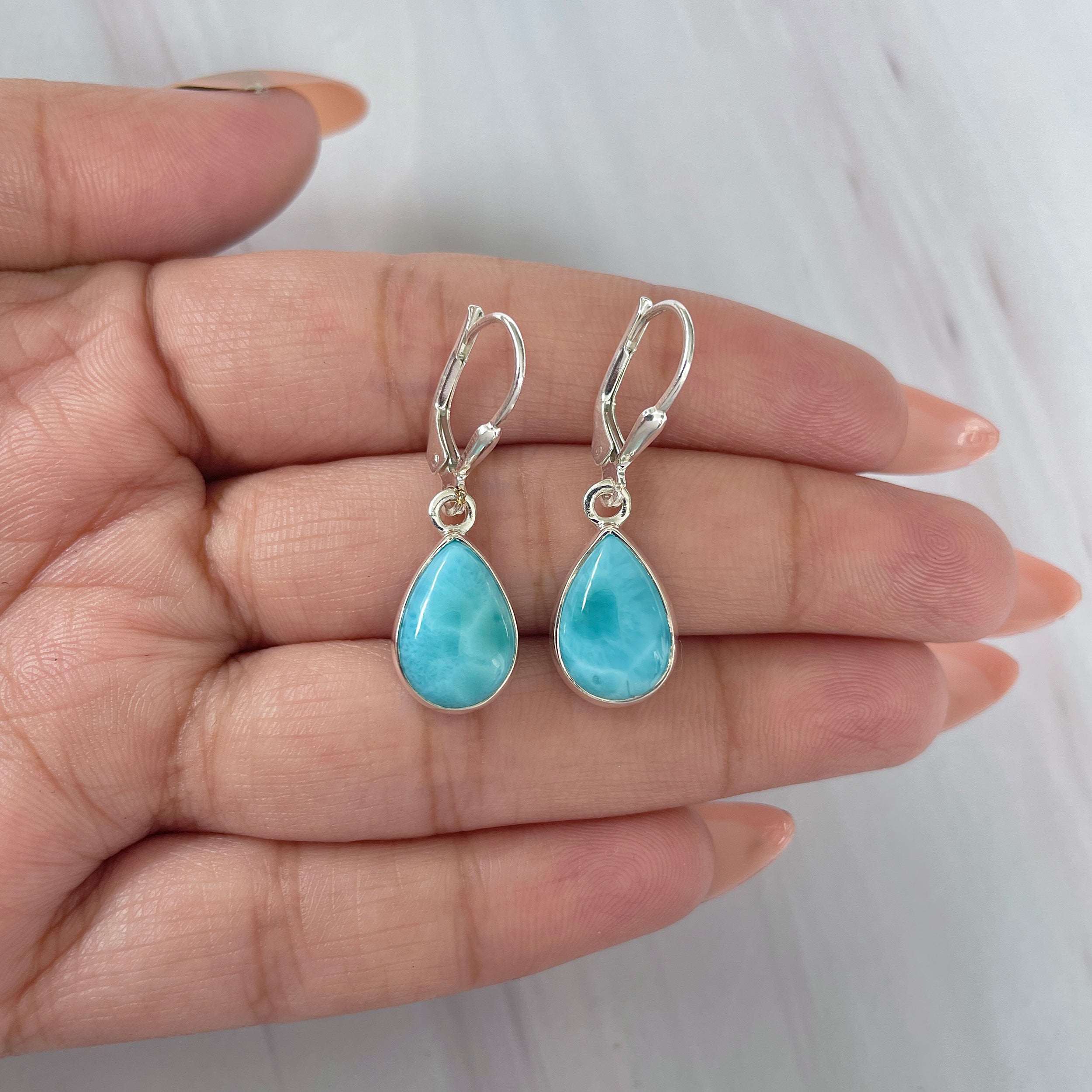 Larimar Earring-(LAR-E-1668.)