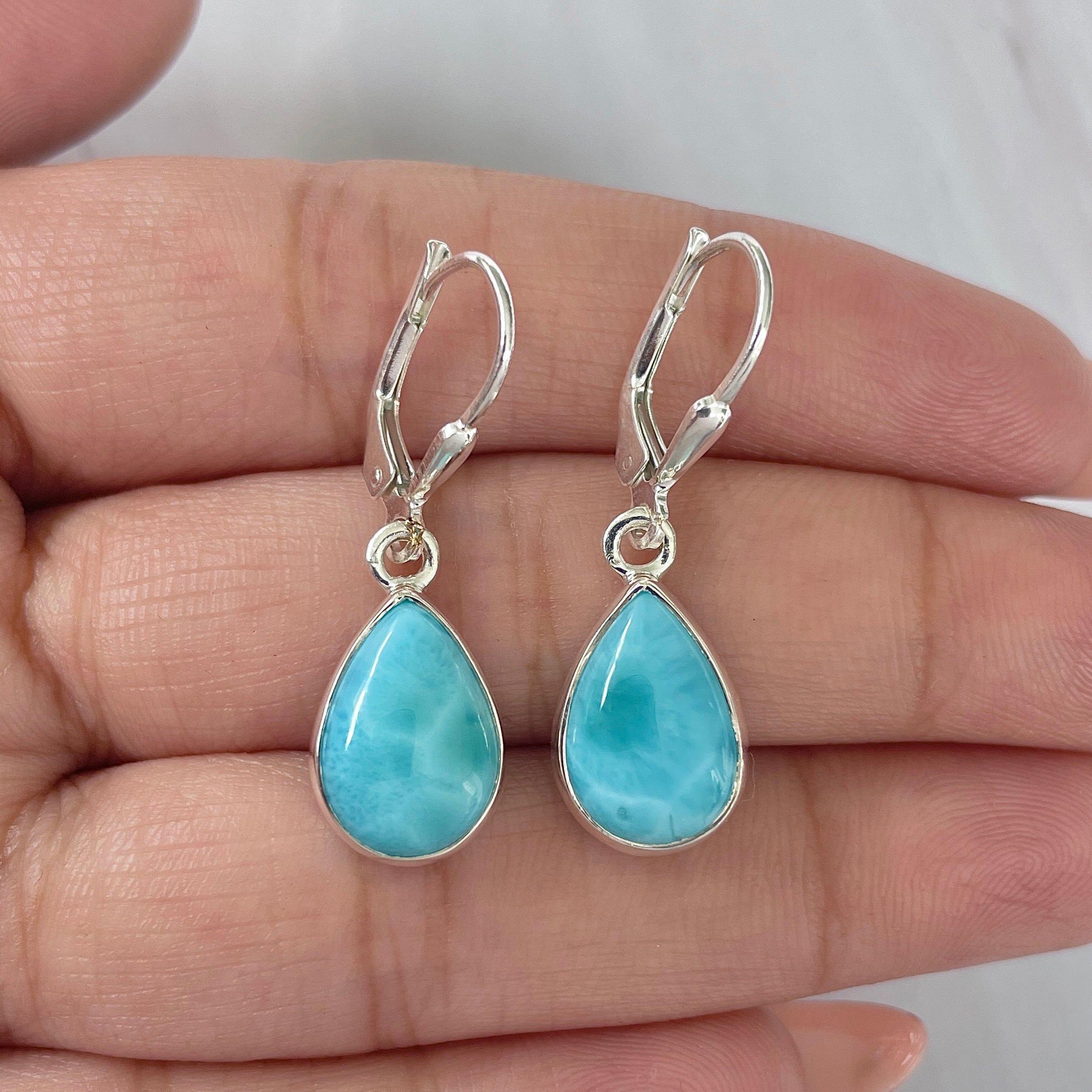 Larimar Earring-(LAR-E-1668.)
