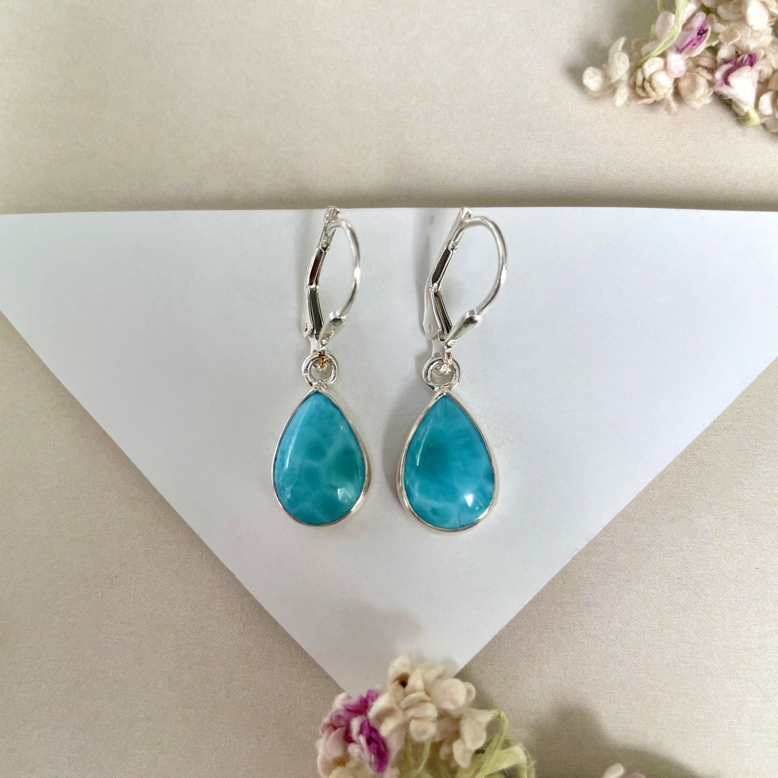 Larimar Earring-(LAR-E-1668.)