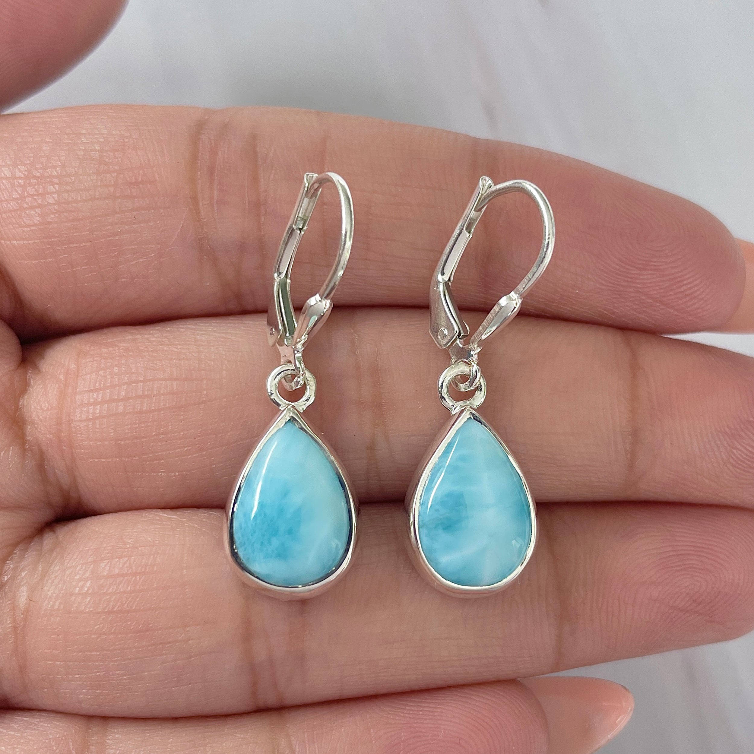 Larimar Earring-(LAR-E-1669.)