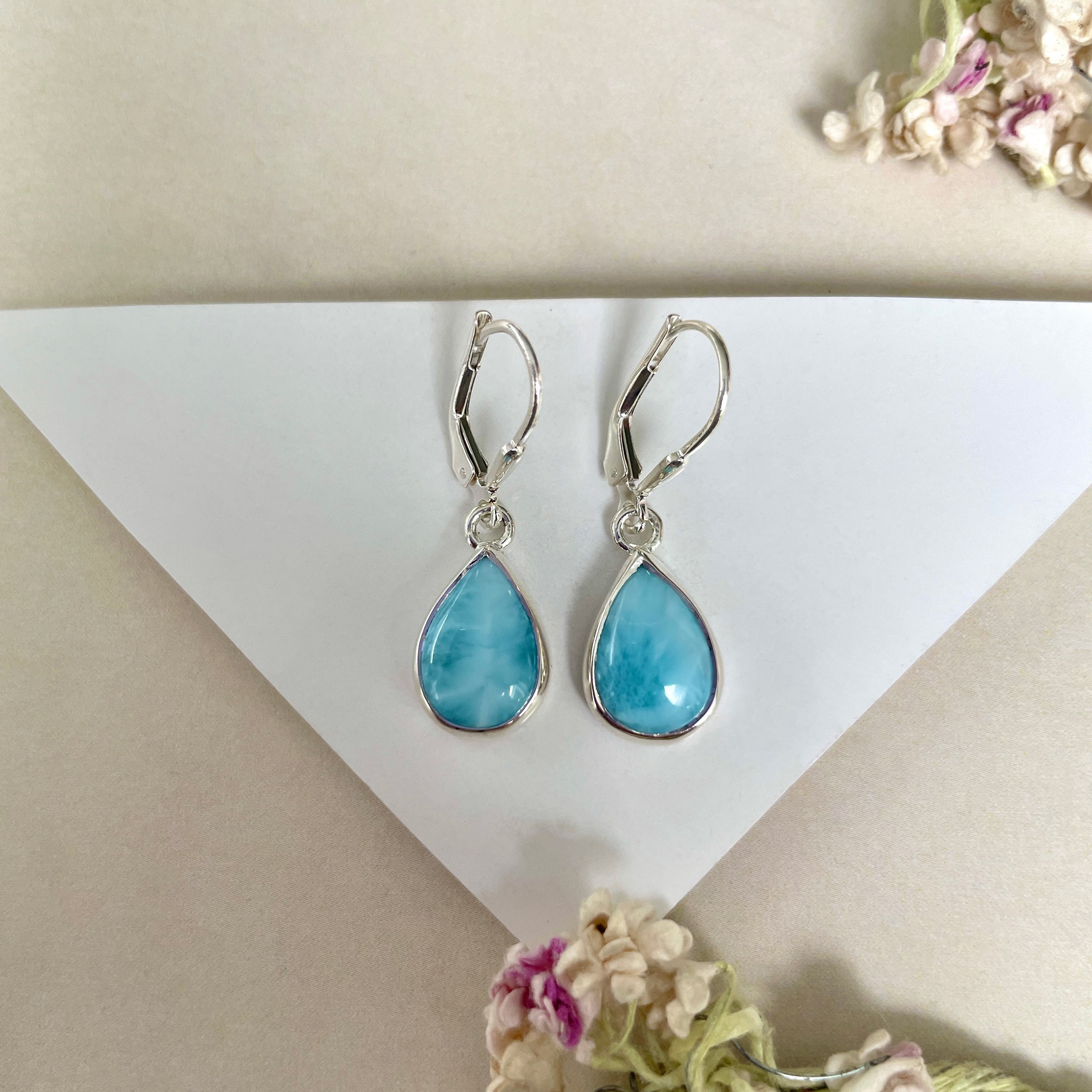 Larimar Earring-(LAR-E-1669.)