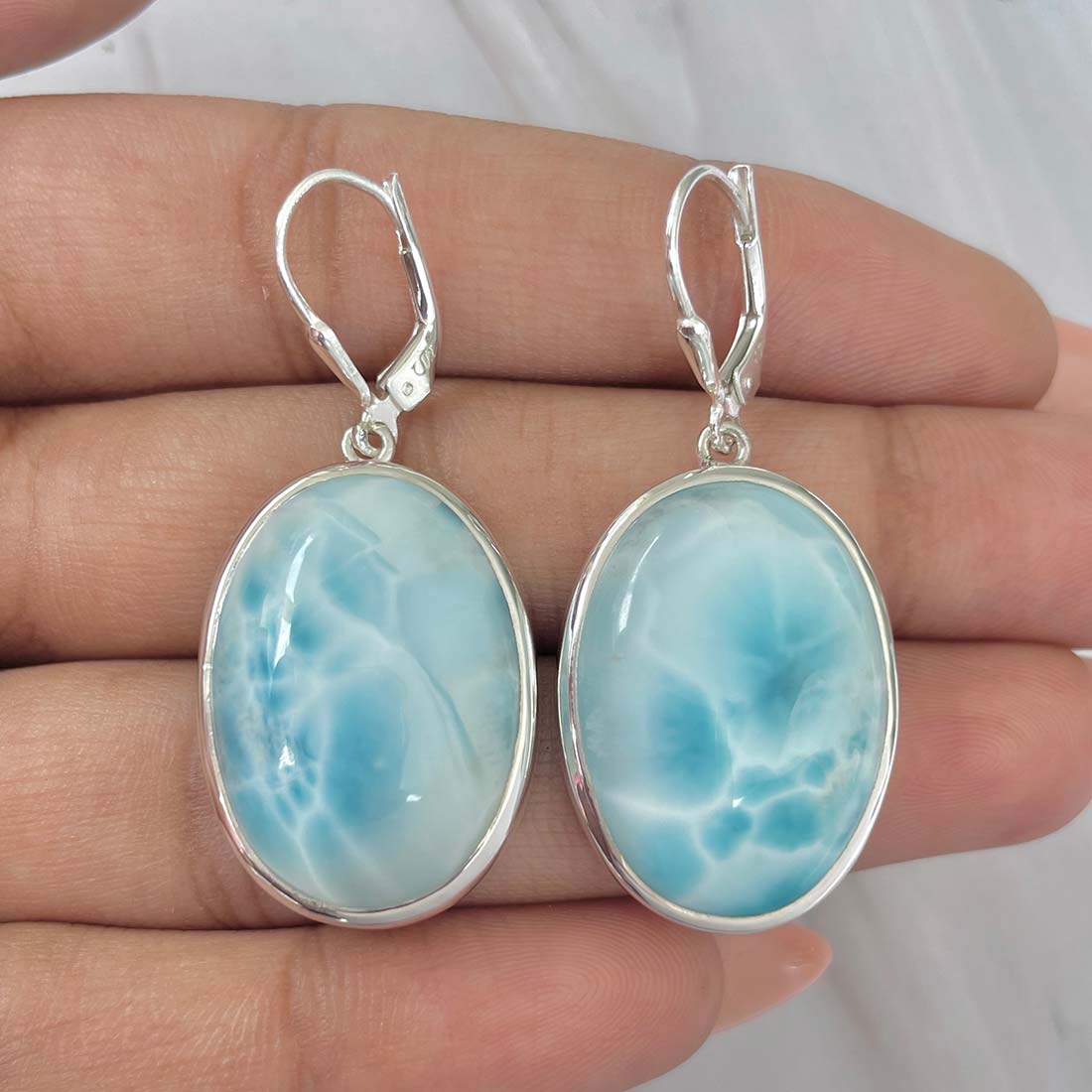 Larimar Earring-(LAR-E-167.)