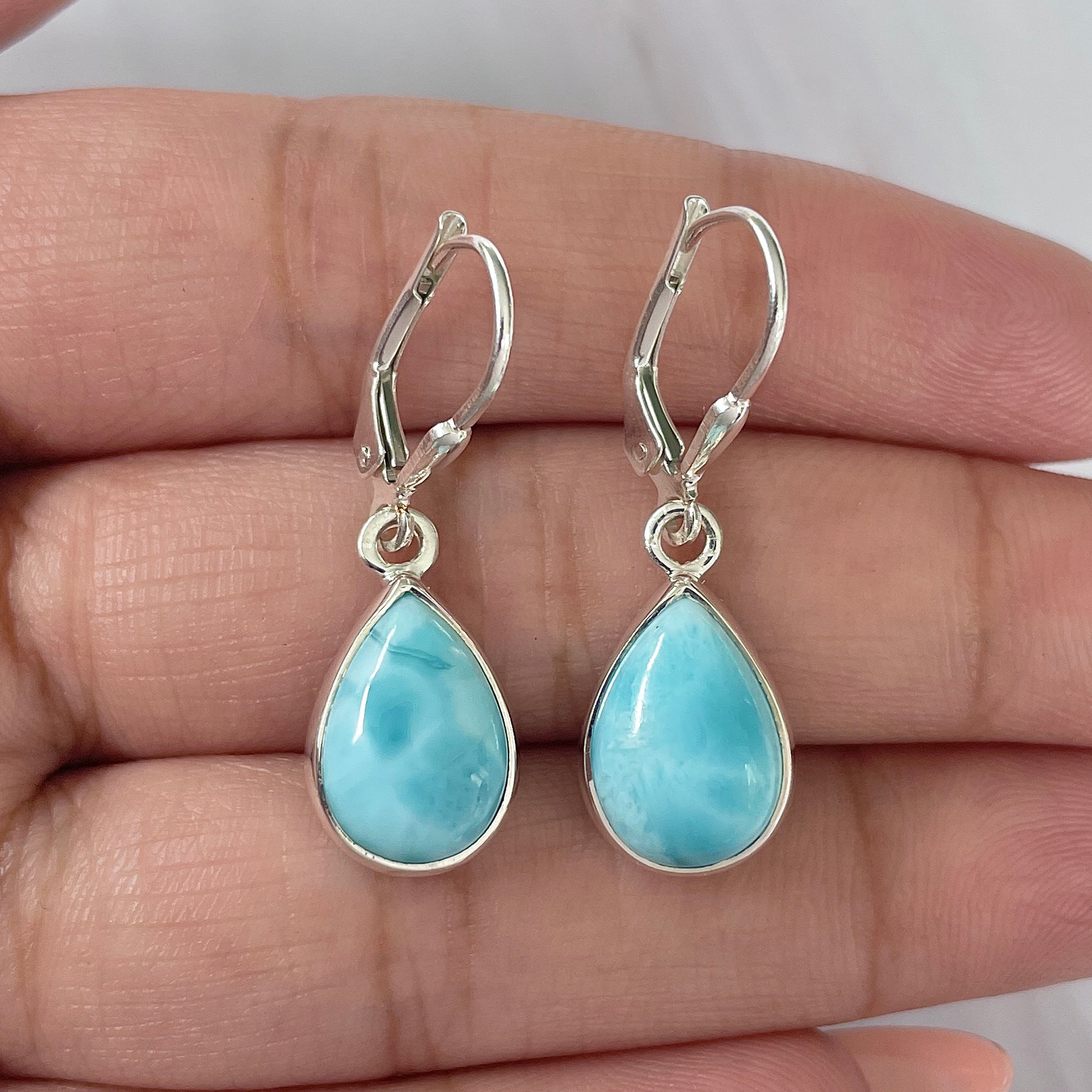 Larimar Earring-(LAR-E-1670.)