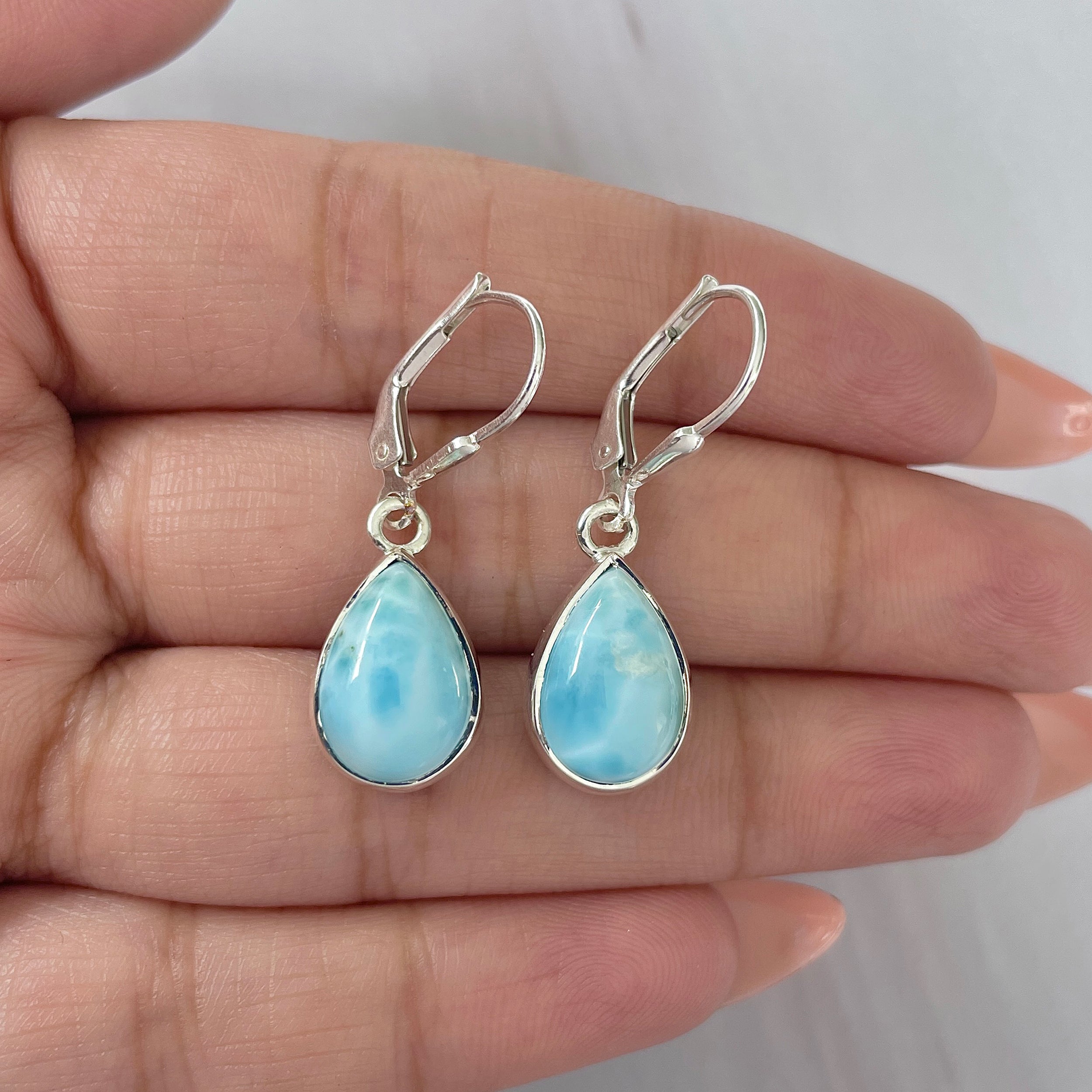 Larimar Earring-(LAR-E-1674.)