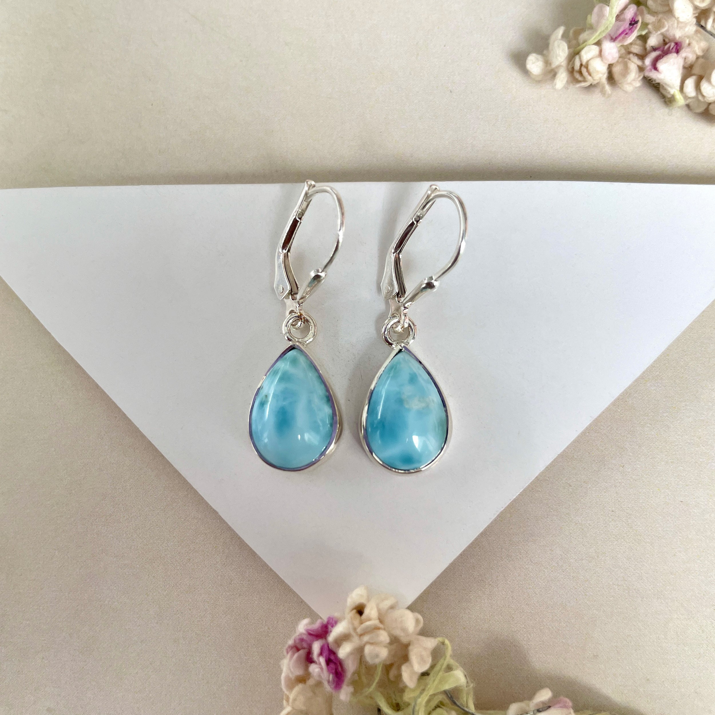 Larimar Earring-(LAR-E-1674.)