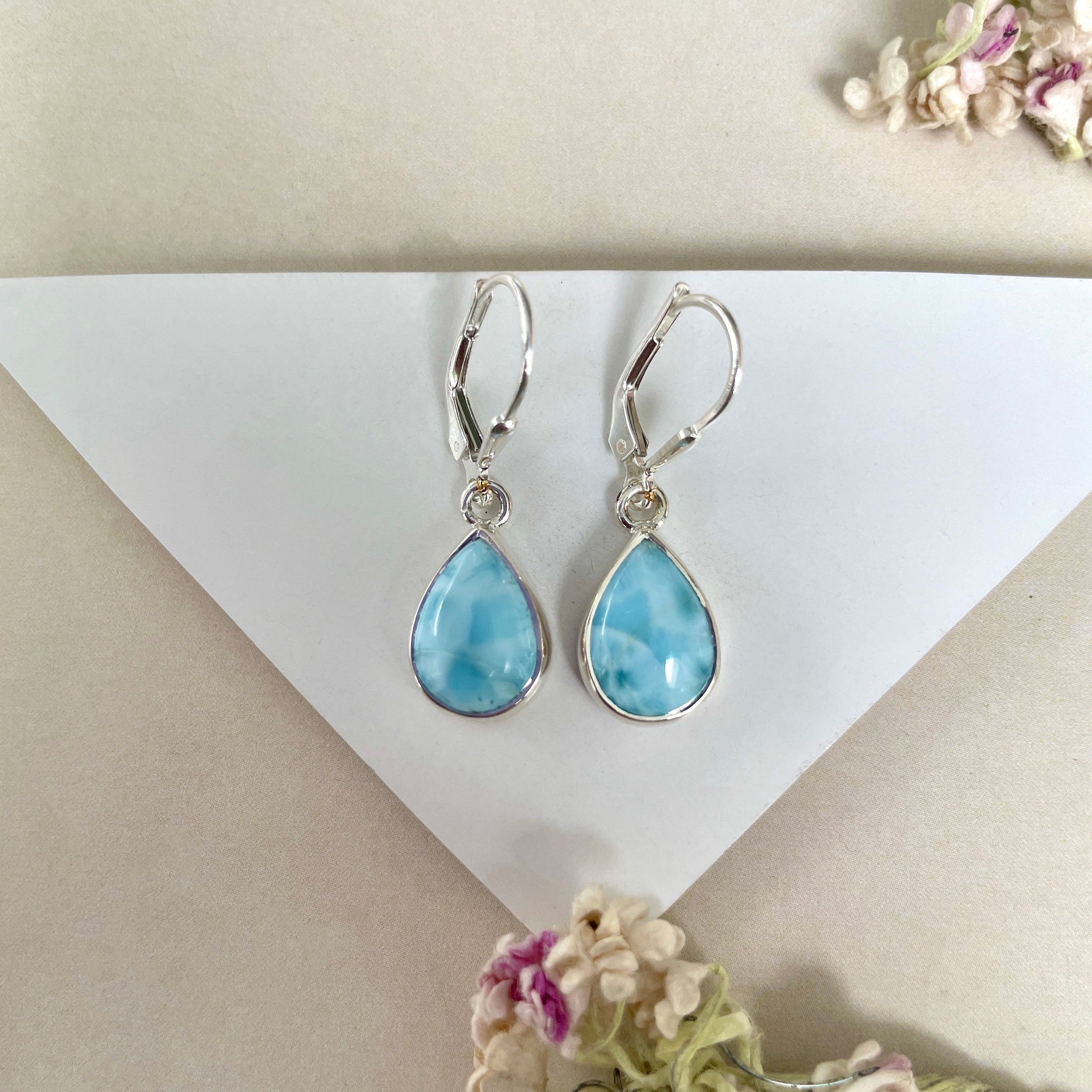 Larimar Earring-(LAR-E-1676.)