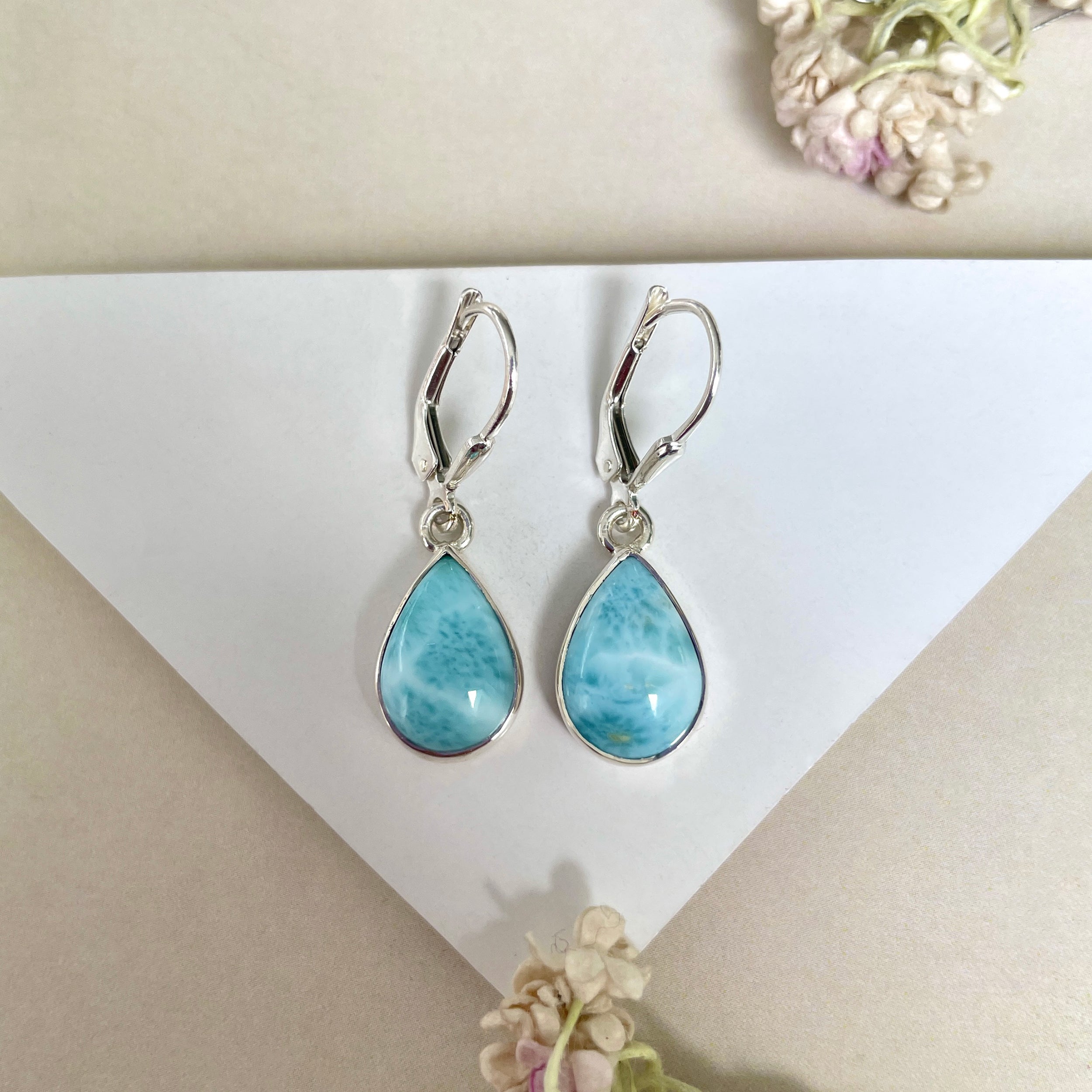 Larimar Earring-(LAR-E-1680.)