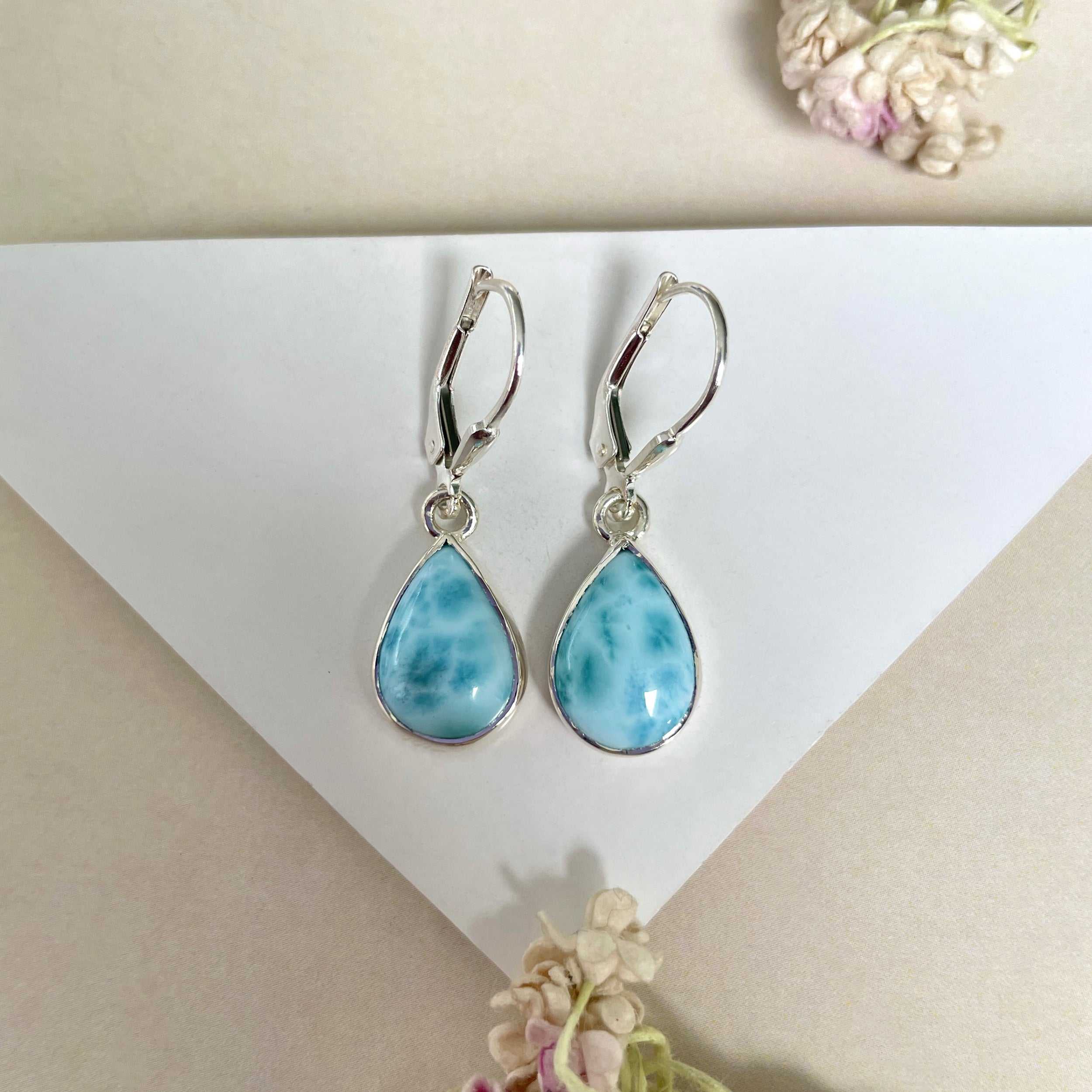 Larimar Earring-(LAR-E-1681.)