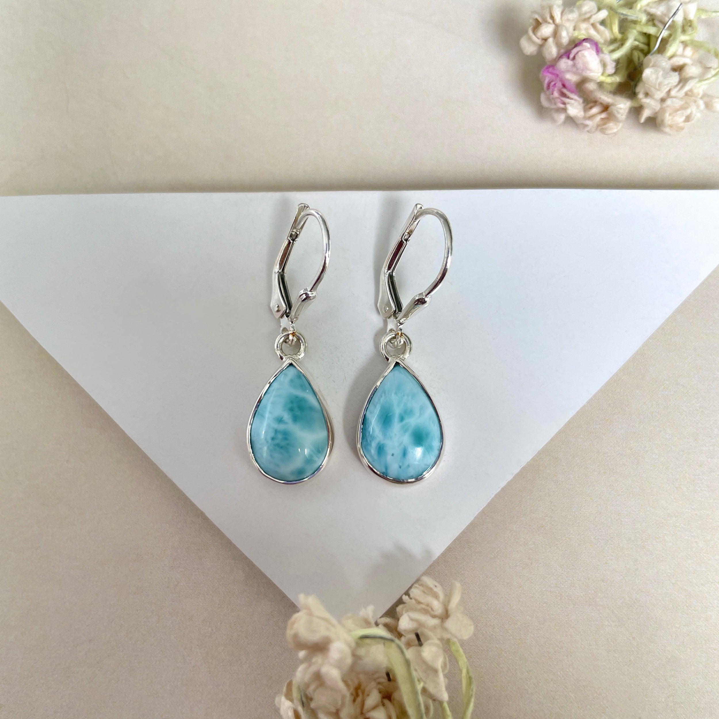 Larimar Earring-(LAR-E-1683.)