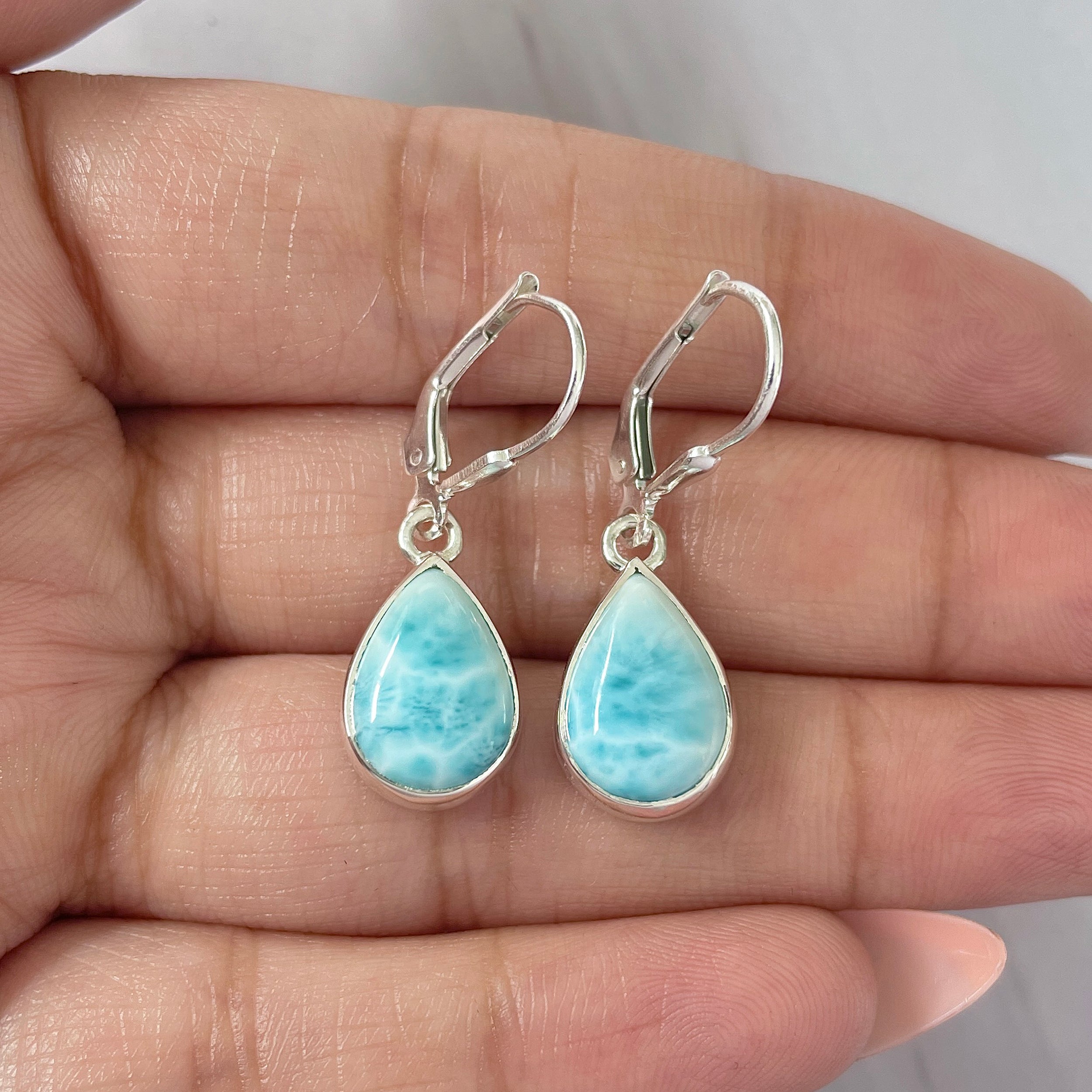 Larimar Earring-(LAR-E-1688.)
