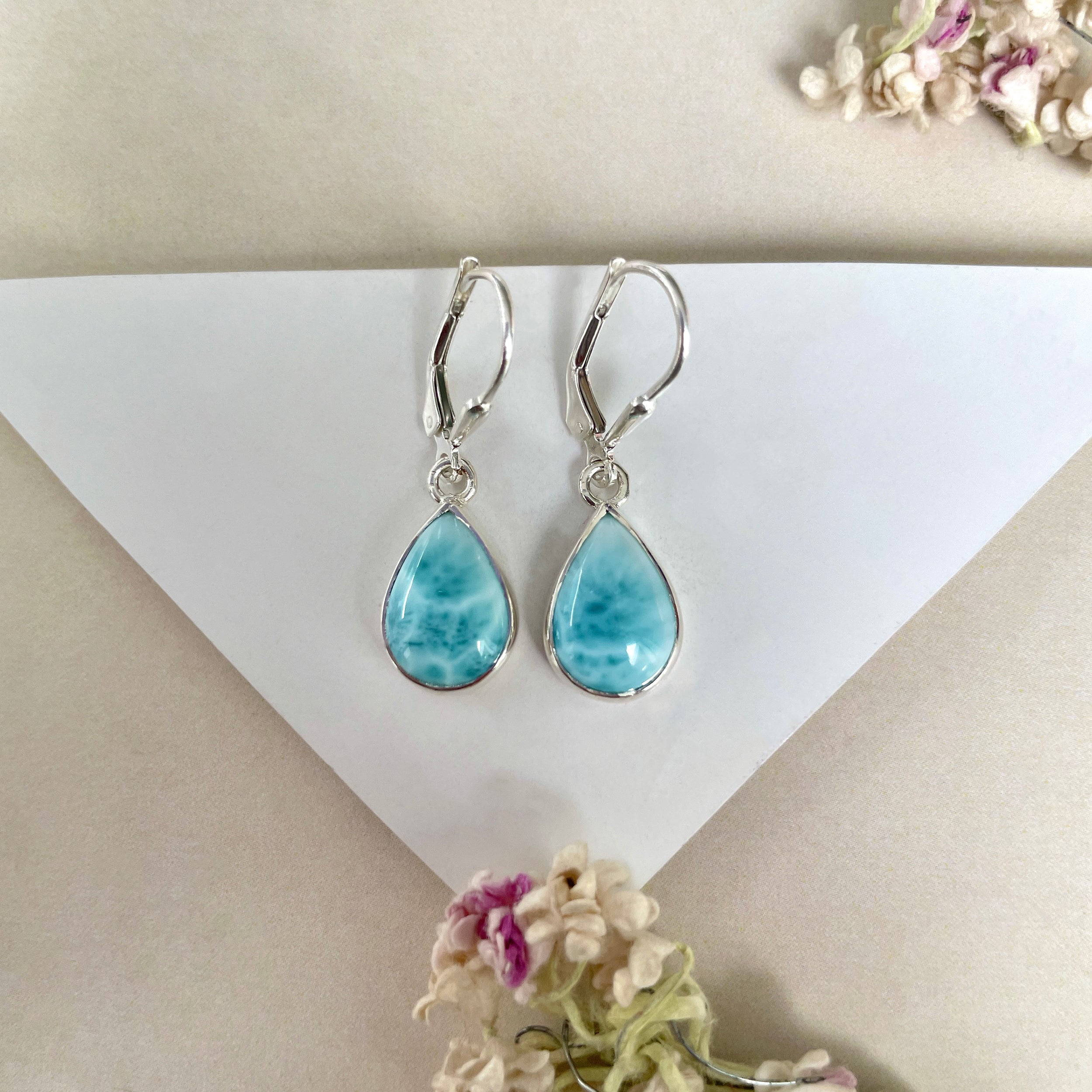 Larimar Earring-(LAR-E-1688.)