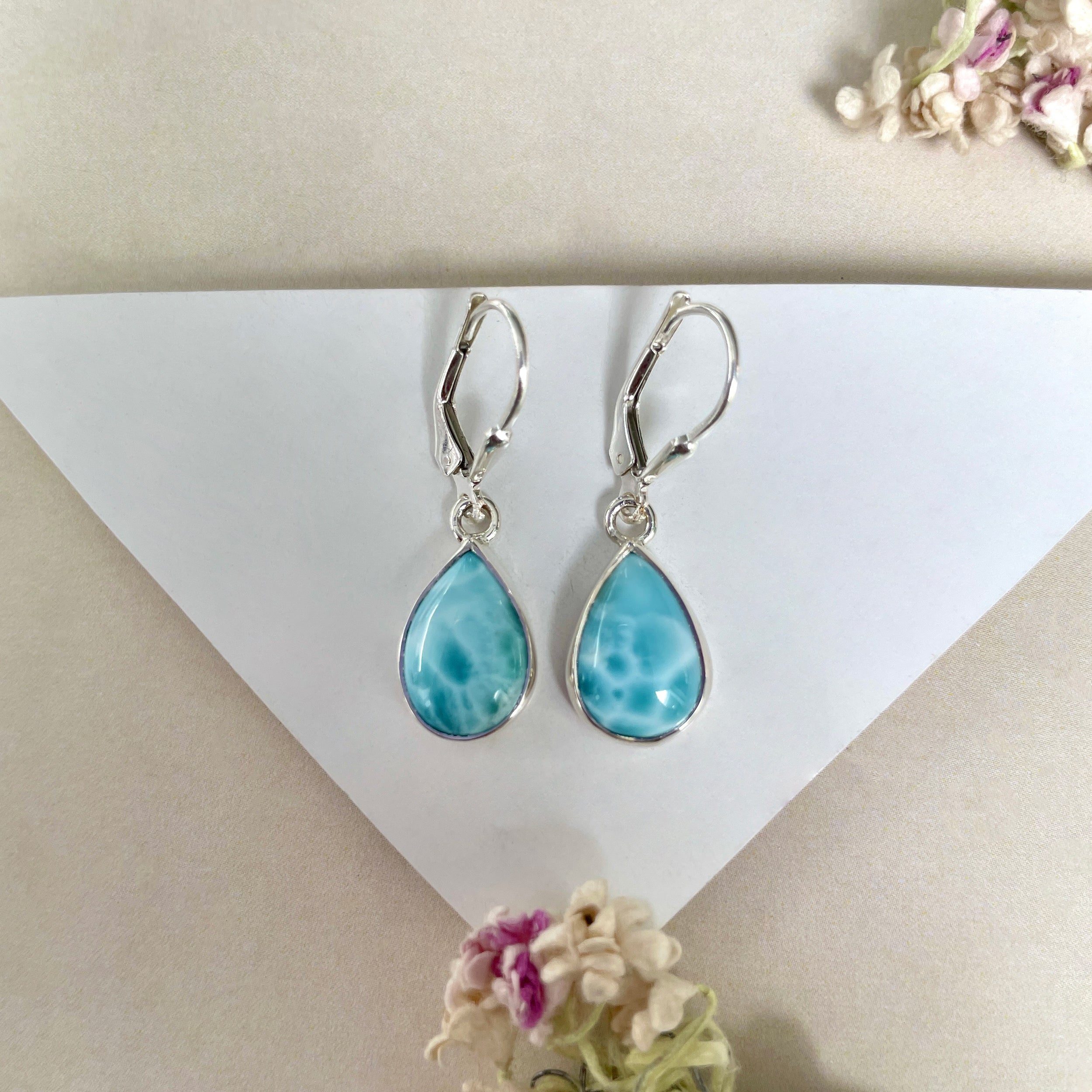 Larimar Earring-(LAR-E-1691.)