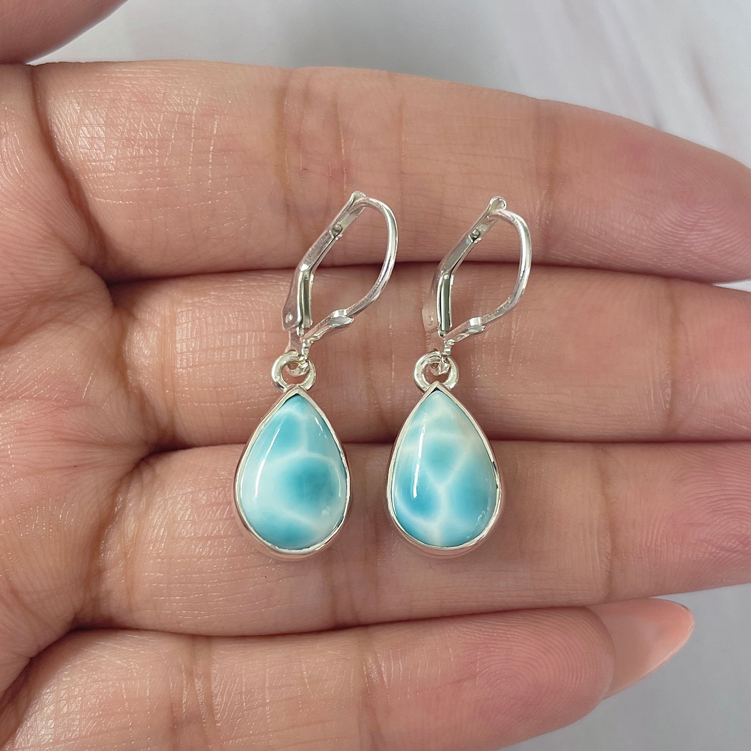 Larimar Earring-(LAR-E-1692.)