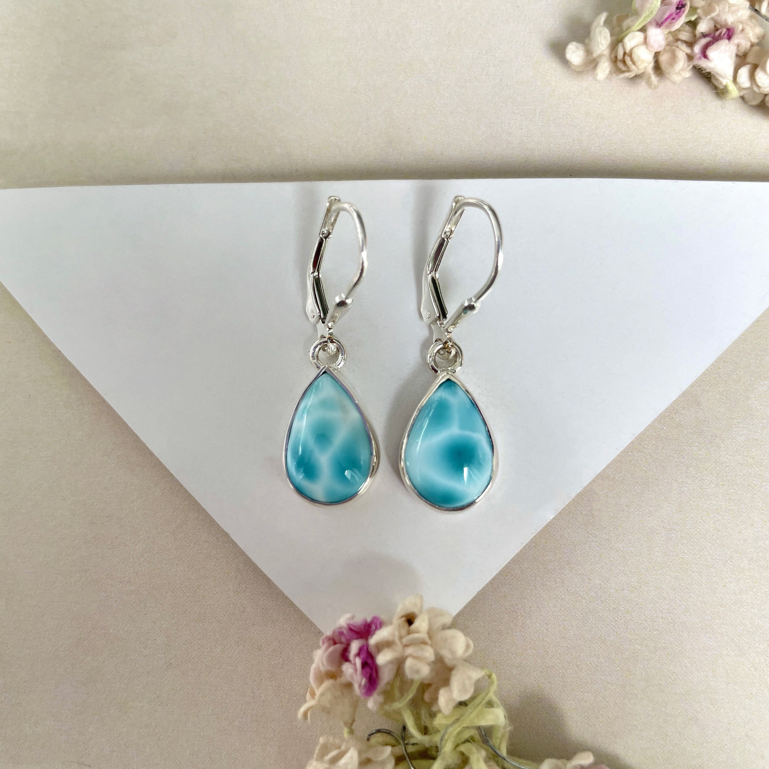 Larimar Earring-(LAR-E-1692.)