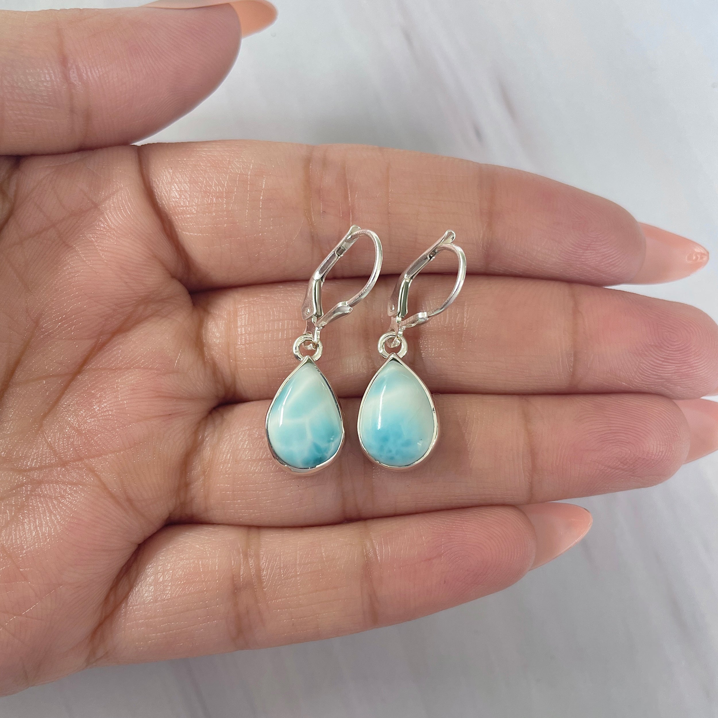 Larimar Earring-(LAR-E-1693.)