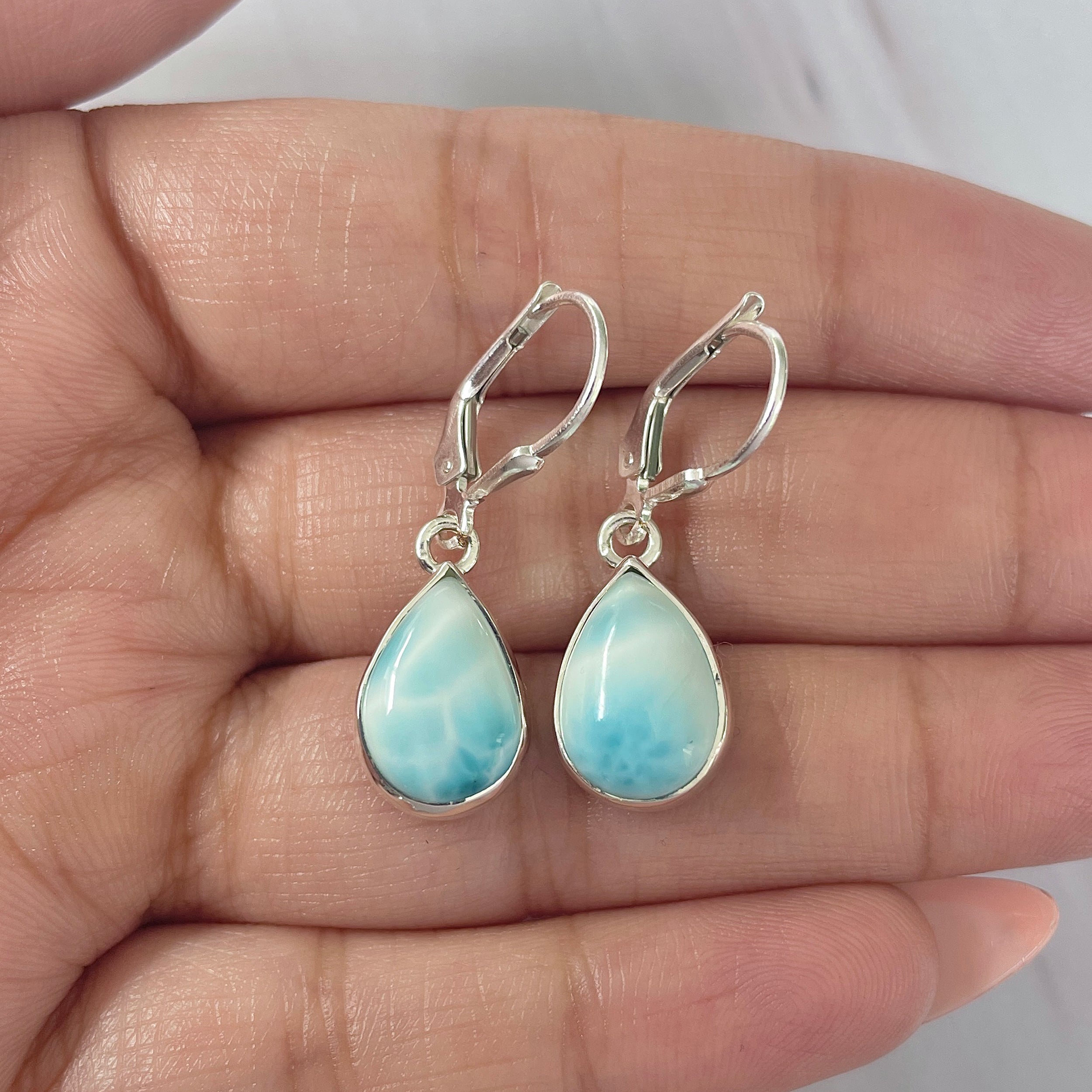 Larimar Earring-(LAR-E-1693.)