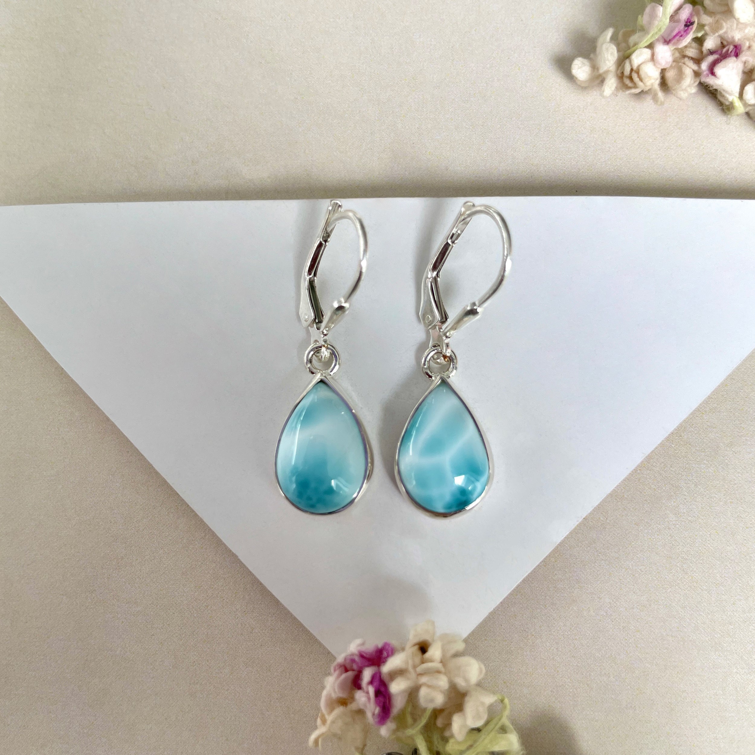 Larimar Earring-(LAR-E-1693.)