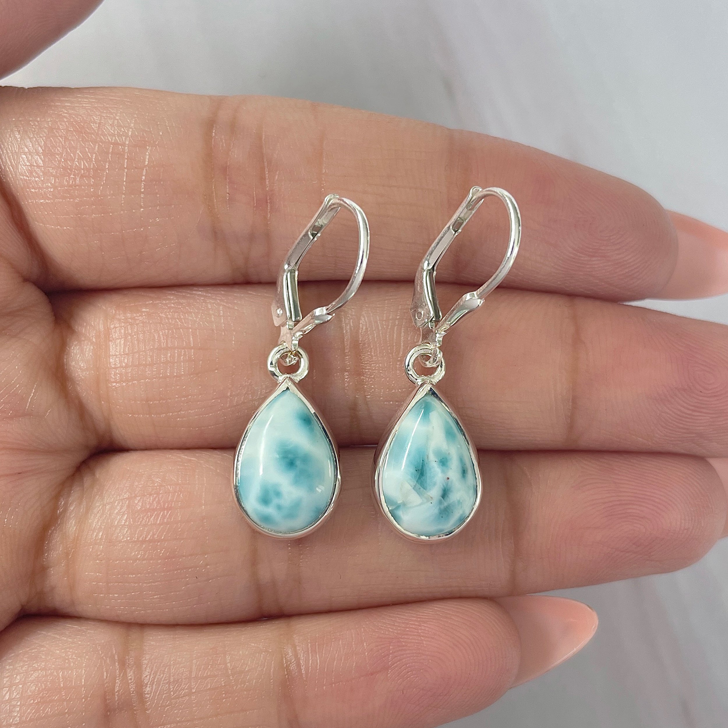 Larimar Earring-(LAR-E-1694.)