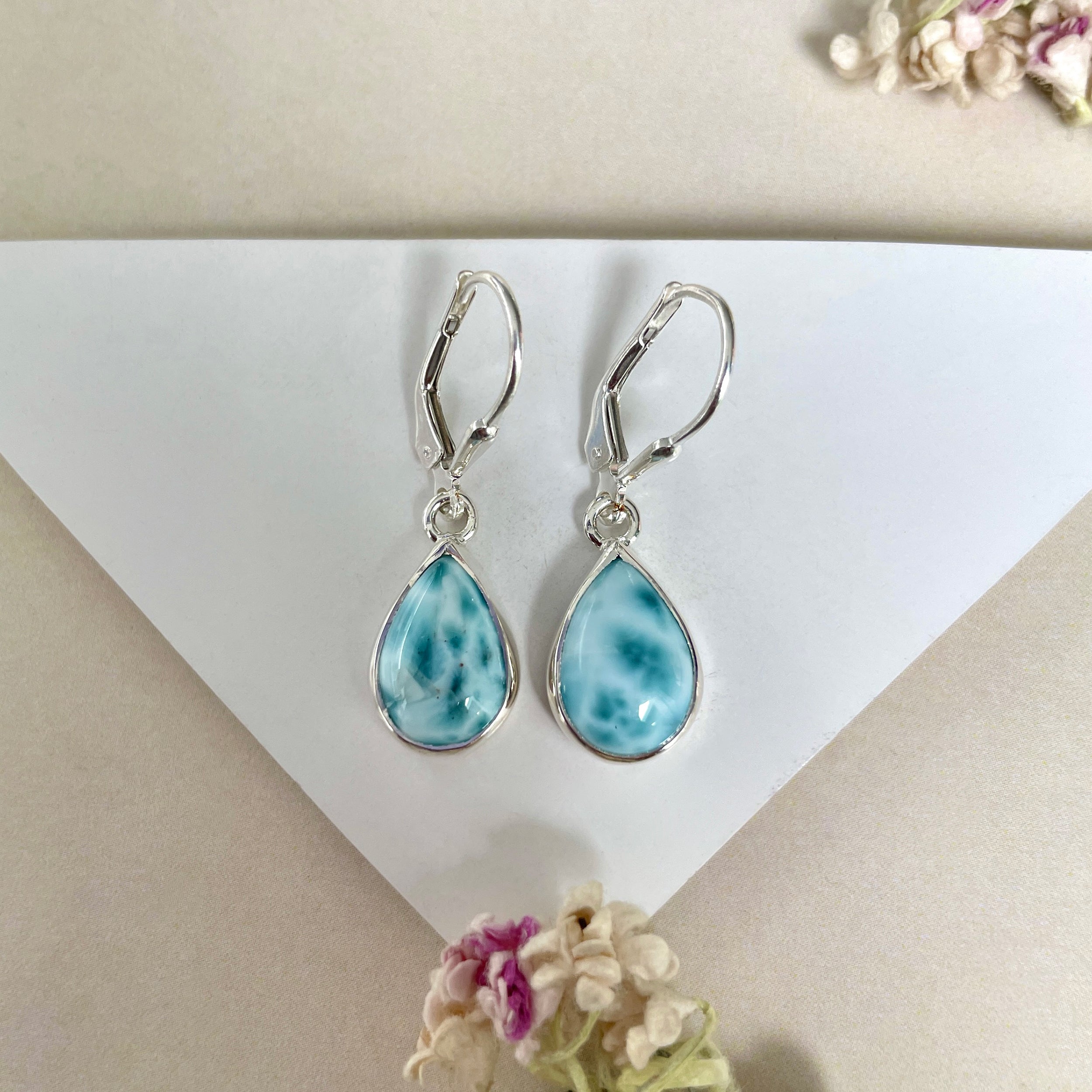 Larimar Earring-(LAR-E-1694.)